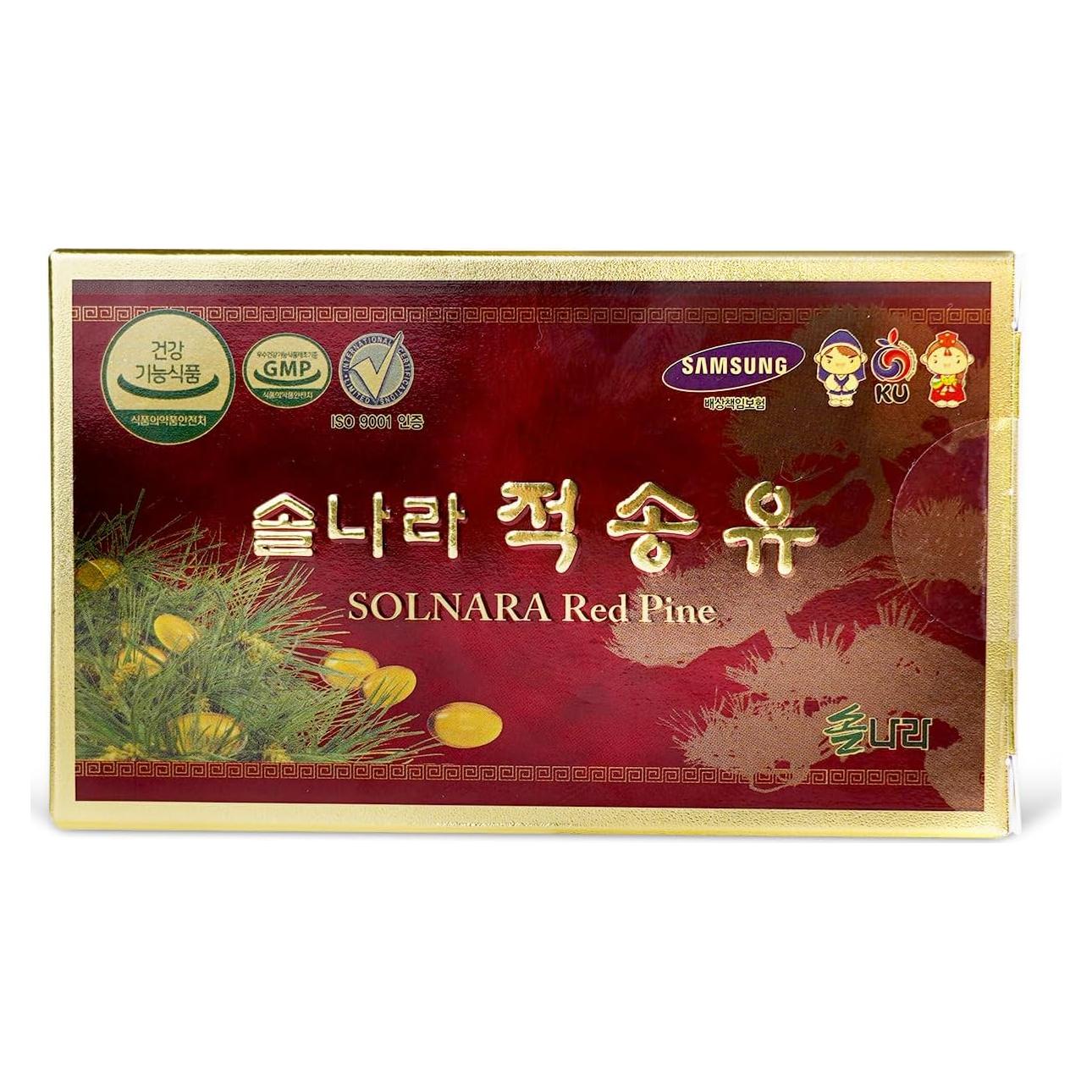 Aceite de Aguja de Pino Solnara 60 Cápsulas - Pino Rojo Coreano