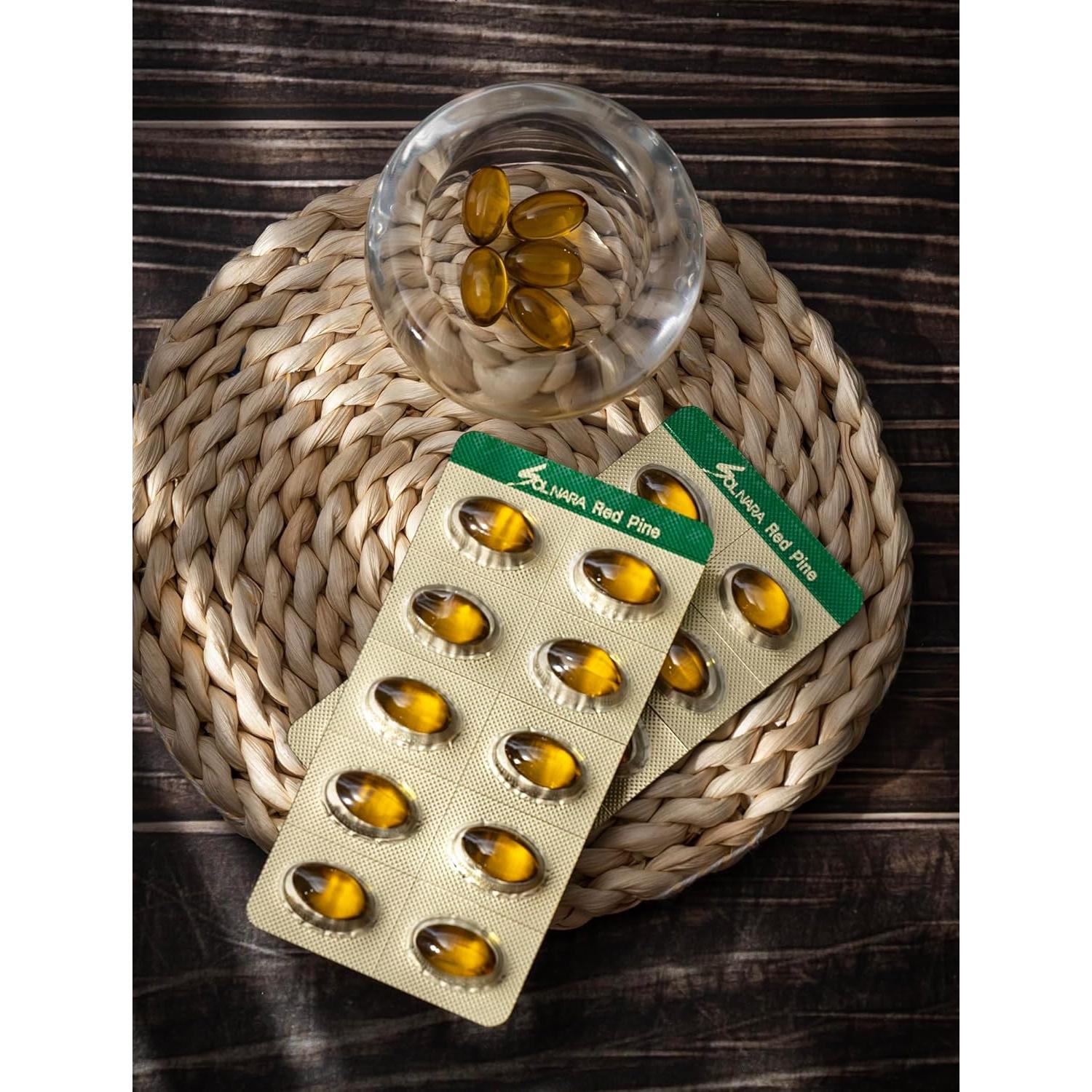 Aceite de Aguja de Pino Solnara 60 Cápsulas - Pino Rojo Coreano