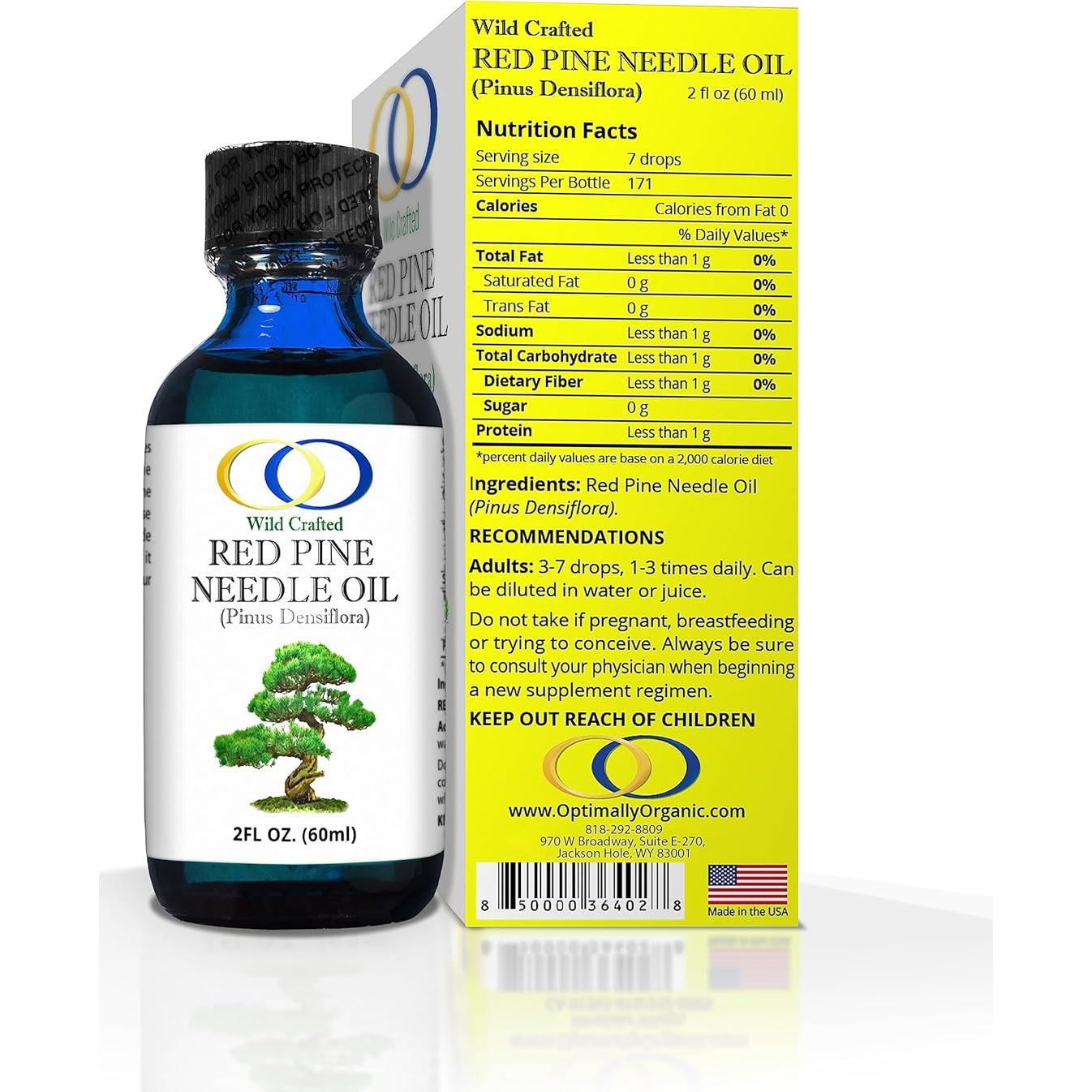 Aceite de Aguja de Pino Rojo Orgánico Optimally 60ml - Soporte Inmunológico