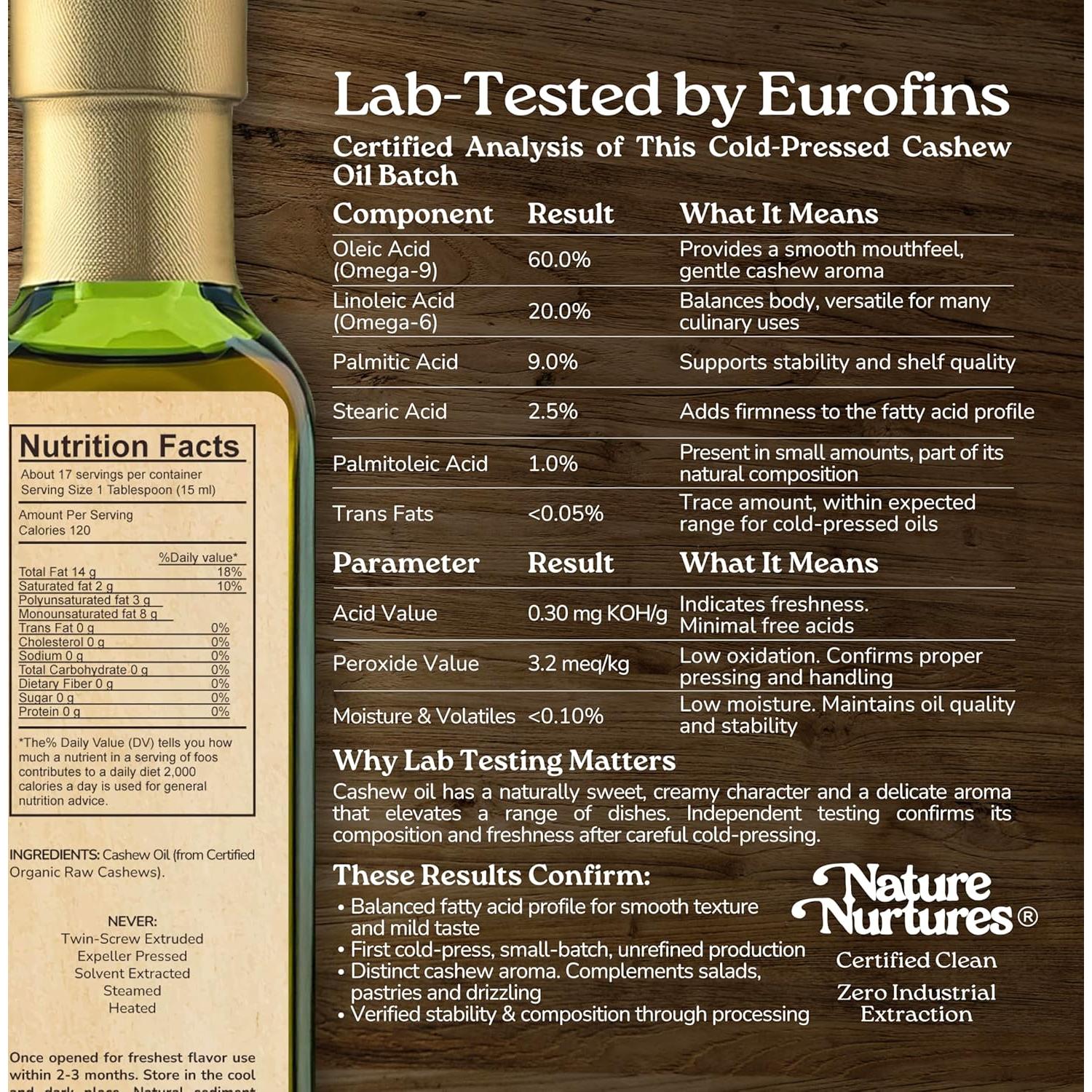 Aceite de Anacardo Prensado en Frío Nature Nurtures 250 ml