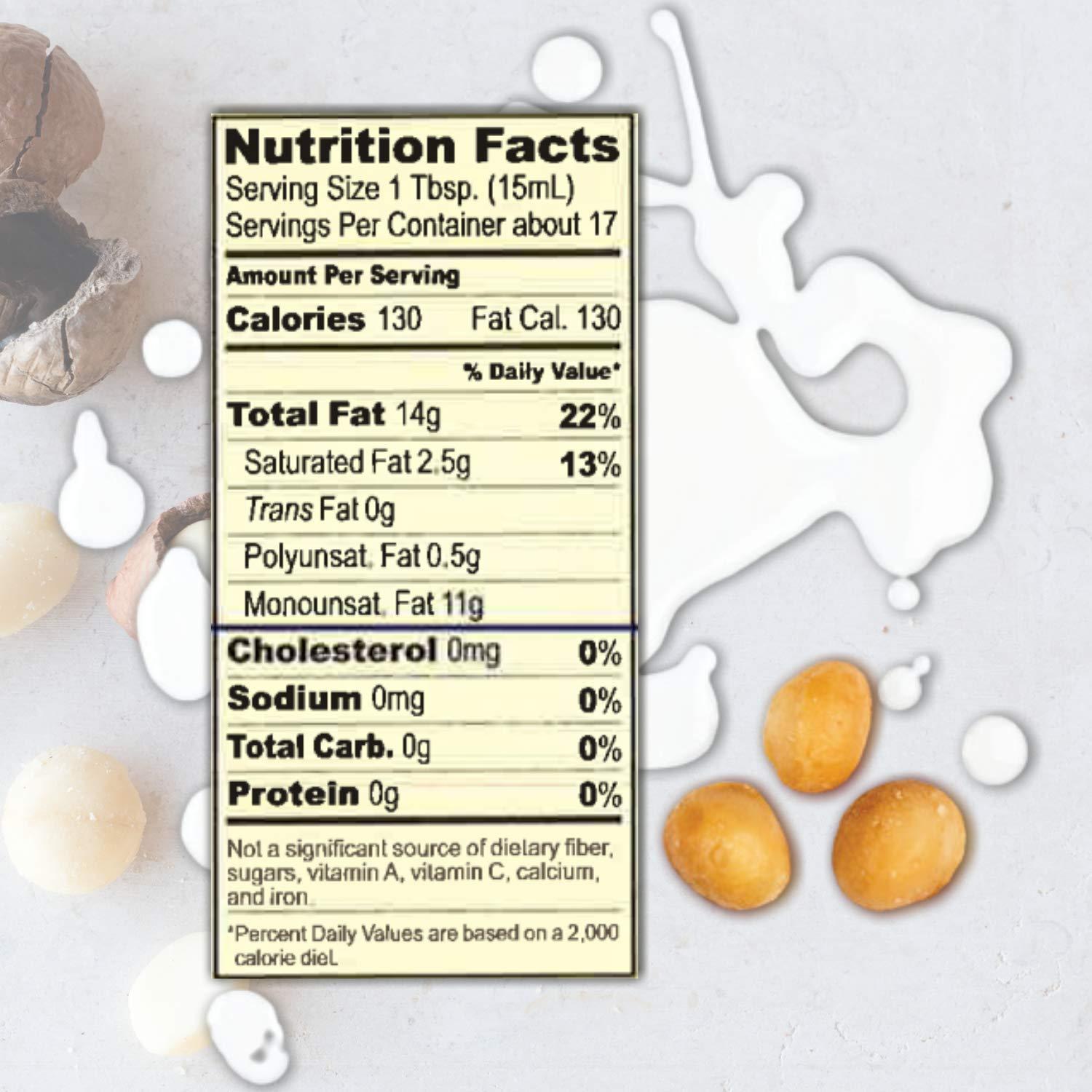 Aceite de Macadamia Virgen Roland Foods 240 ml Prensado en Frío