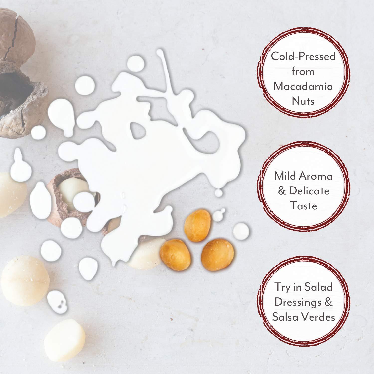 Aceite de Macadamia Virgen Roland Foods 240 ml Prensado en Frío