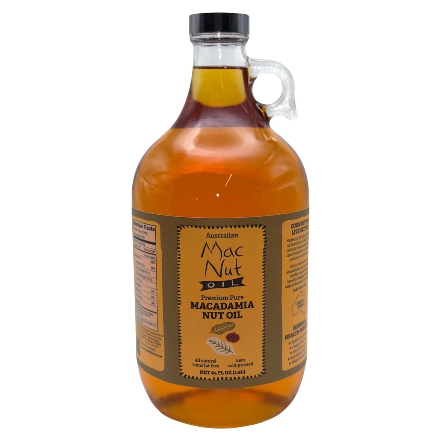 Aceite de Macadamia Jindilli Puro 1.89 L Prensado en Frío