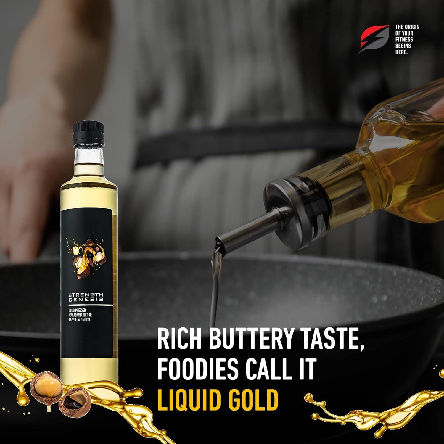 Aceite de Nuez de Macadamia Prensado en Frío 500ml Strength Genesis