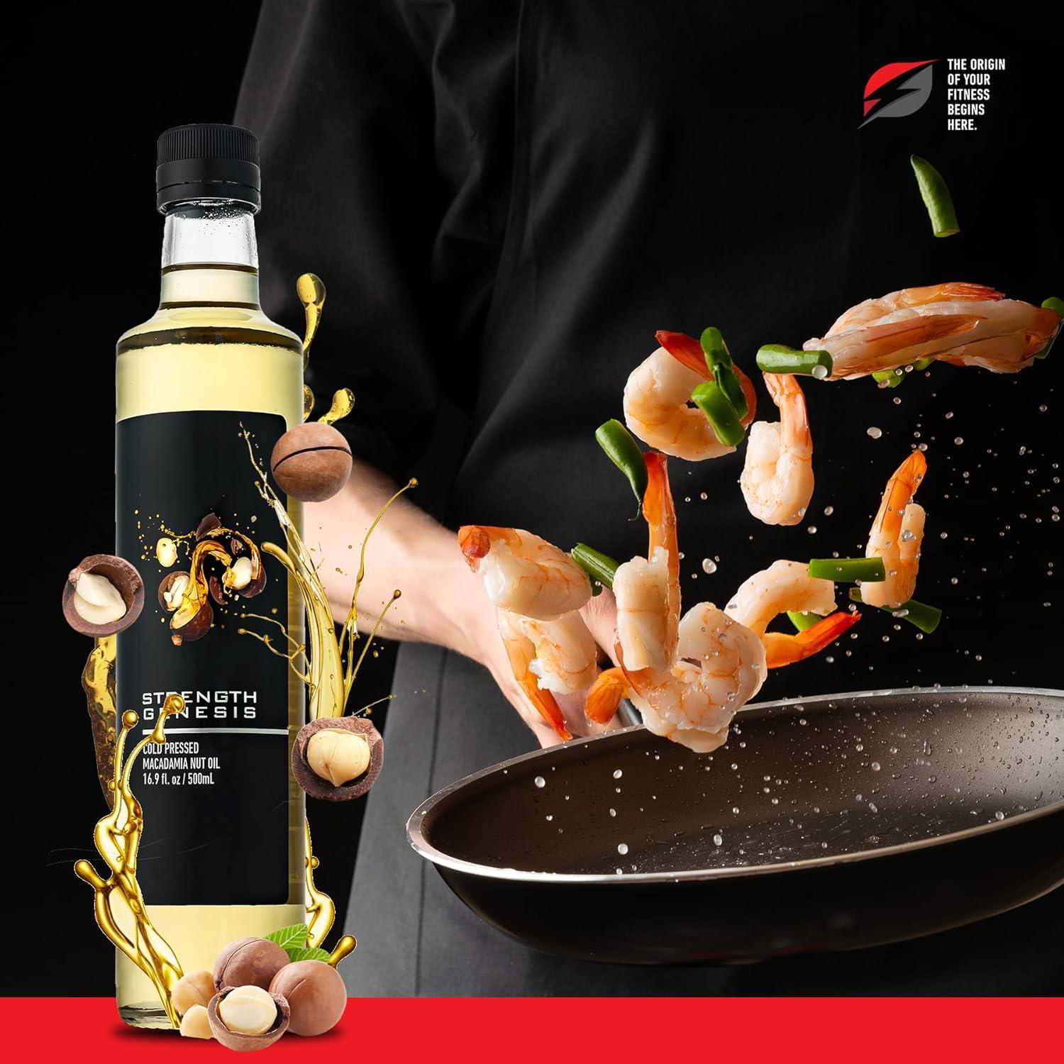 Aceite de Nuez de Macadamia Prensado en Frío 500ml Strength Genesis