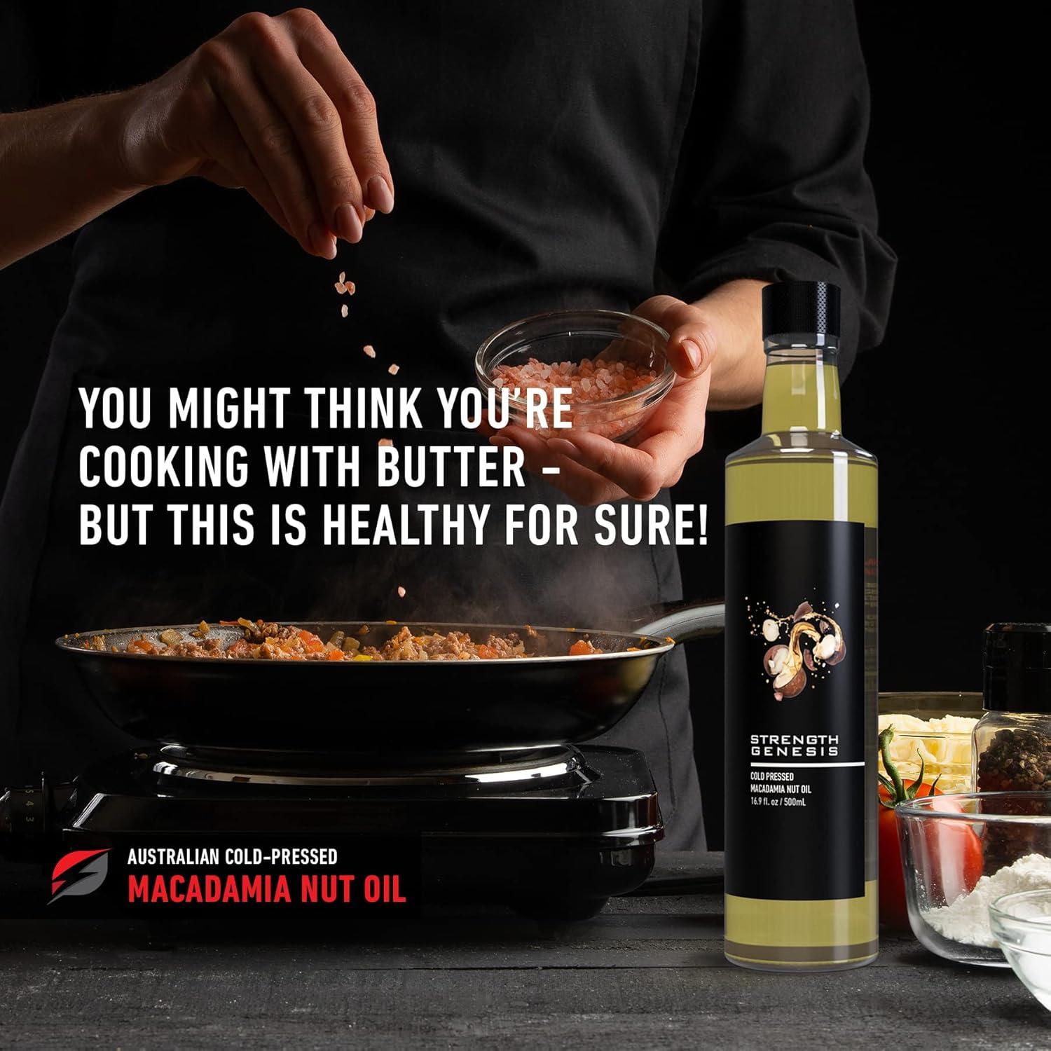 Aceite de Nuez de Macadamia Prensado en Frío 500ml Strength Genesis