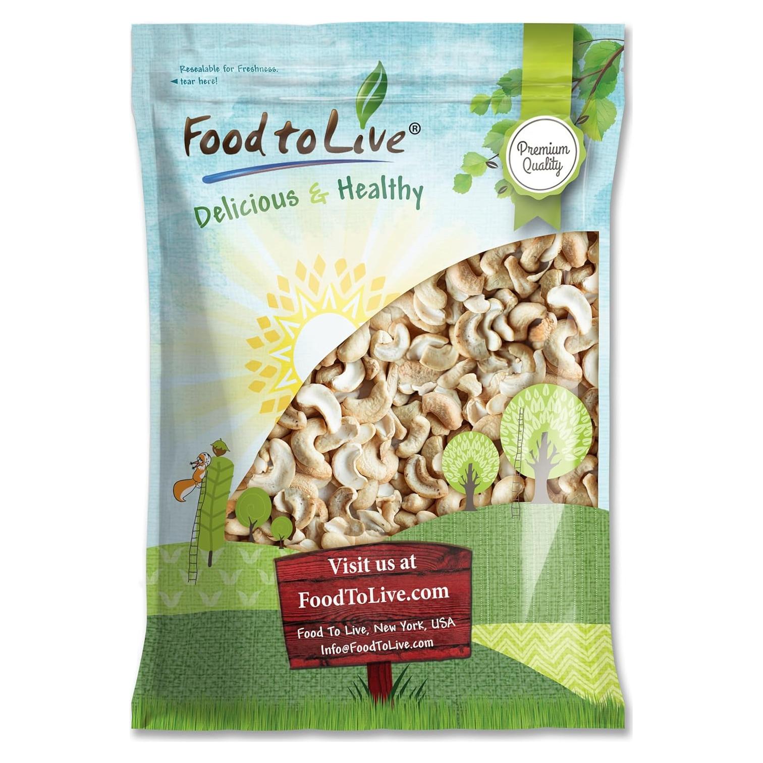 Piezas de Anacardo Food to Live 4.54 kg - Kosher, Crudo, Vegano