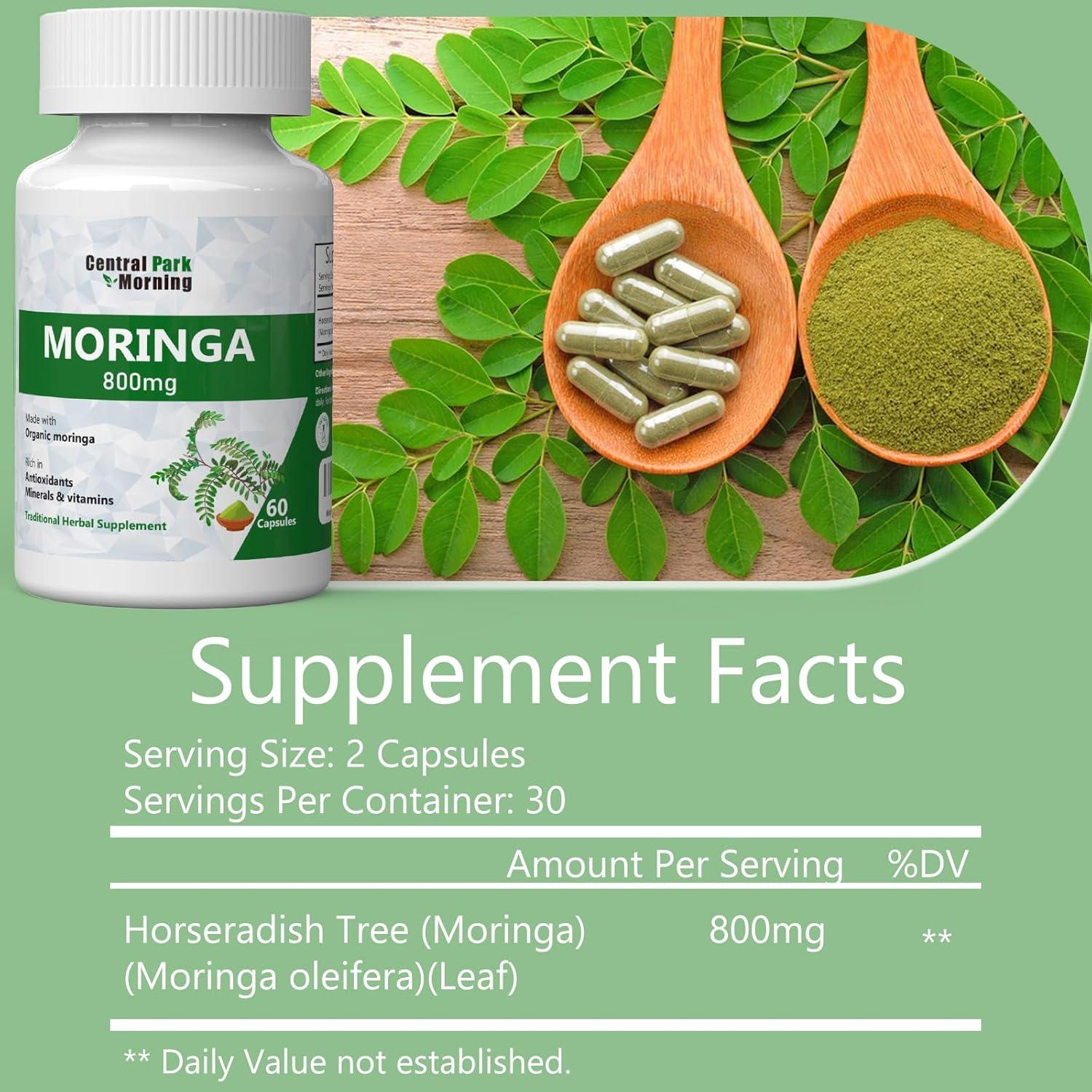 Cápsulas de Moringa Orgánica Central Park Morning 800mg - 60 Unidades
