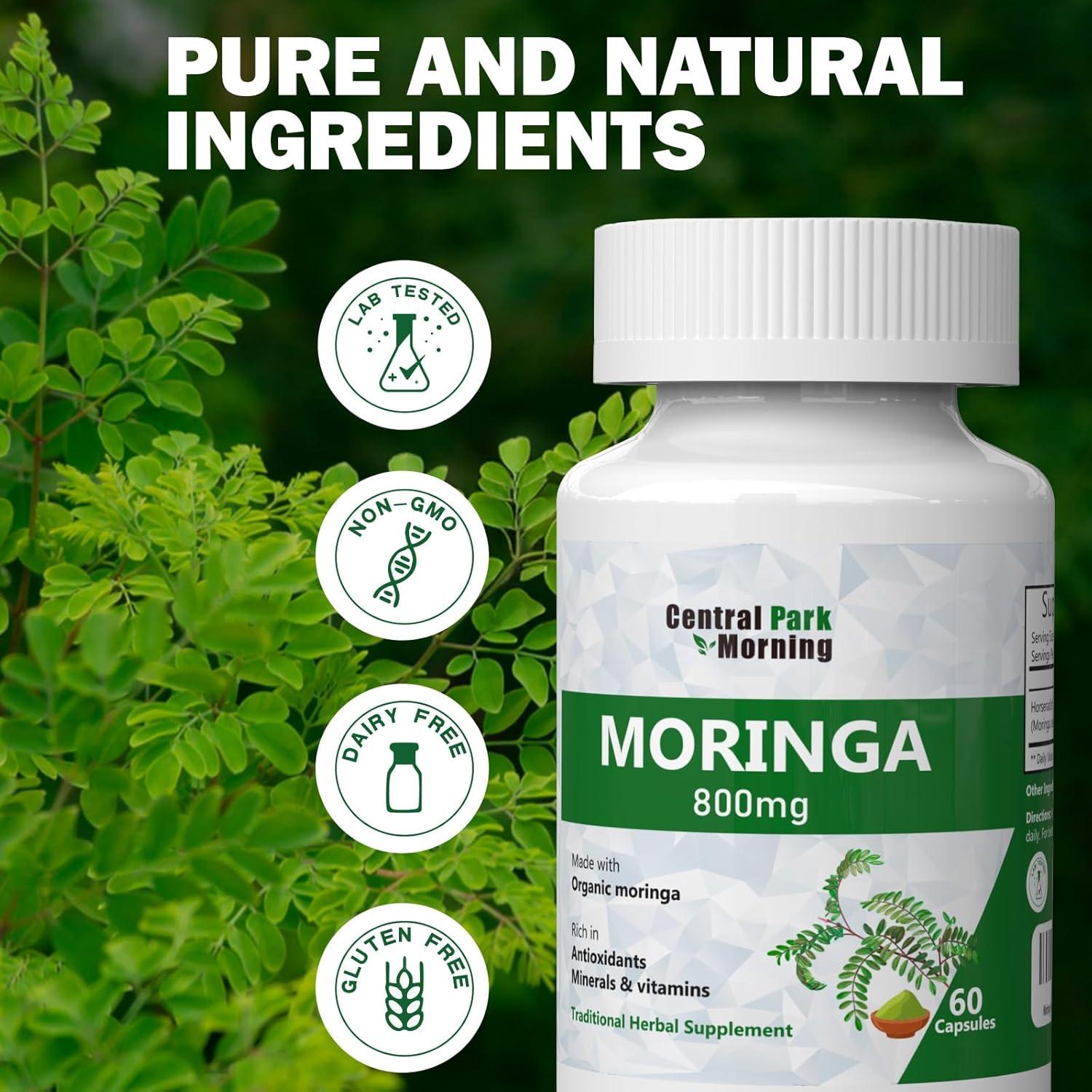 Cápsulas de Moringa Orgánica Central Park Morning 800mg - 60 Unidades