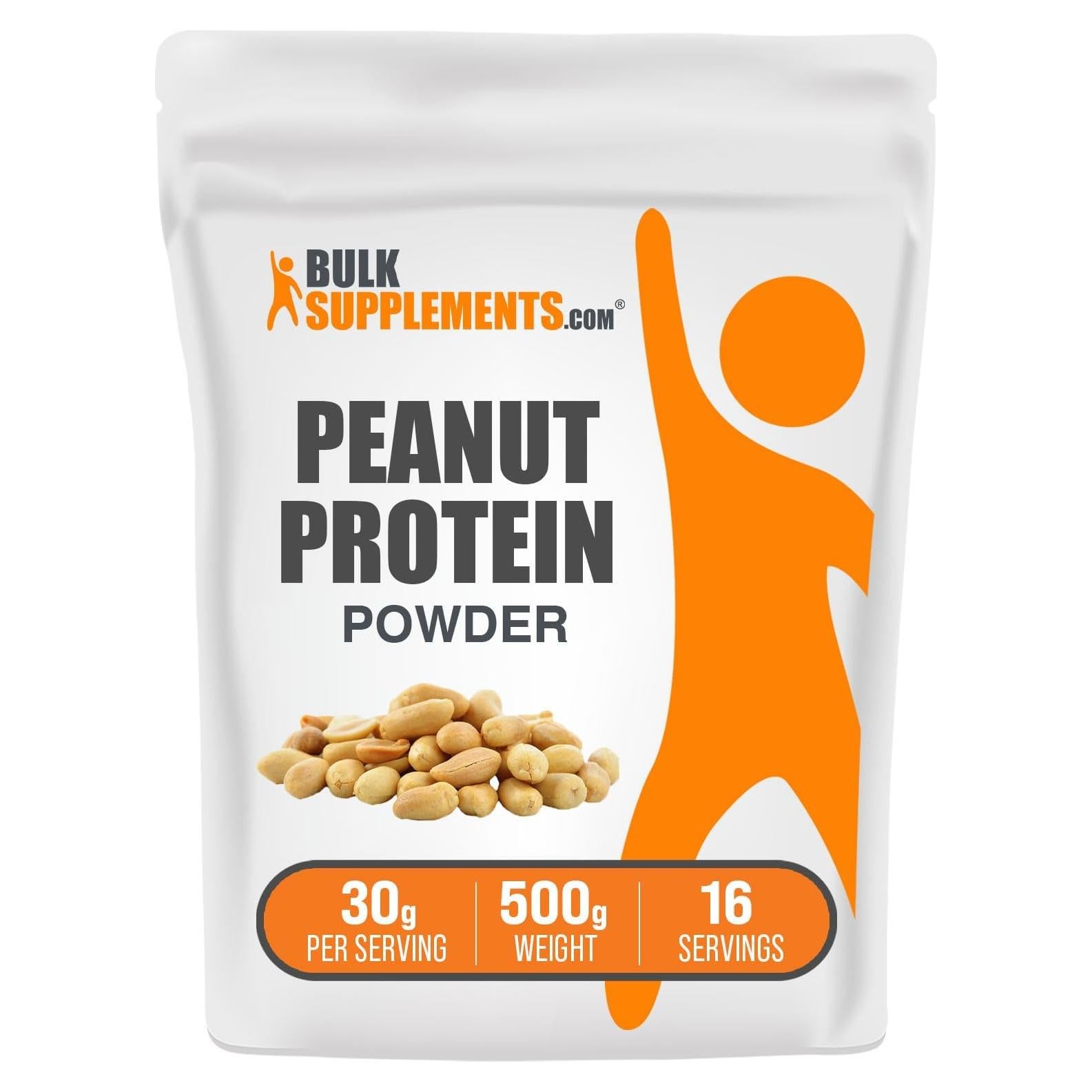 Harina de Cacahuate en Polvo BulkSupplements 500g Sin Gluten