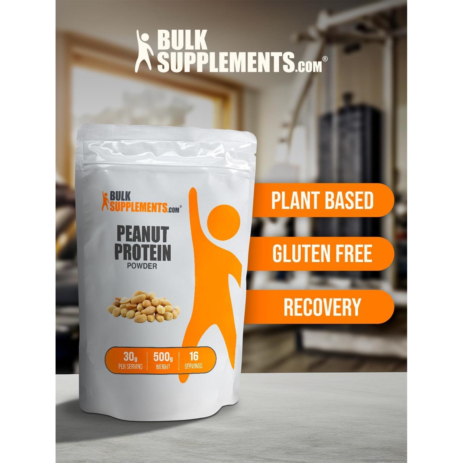 Harina de Cacahuate en Polvo BulkSupplements 500g Sin Gluten