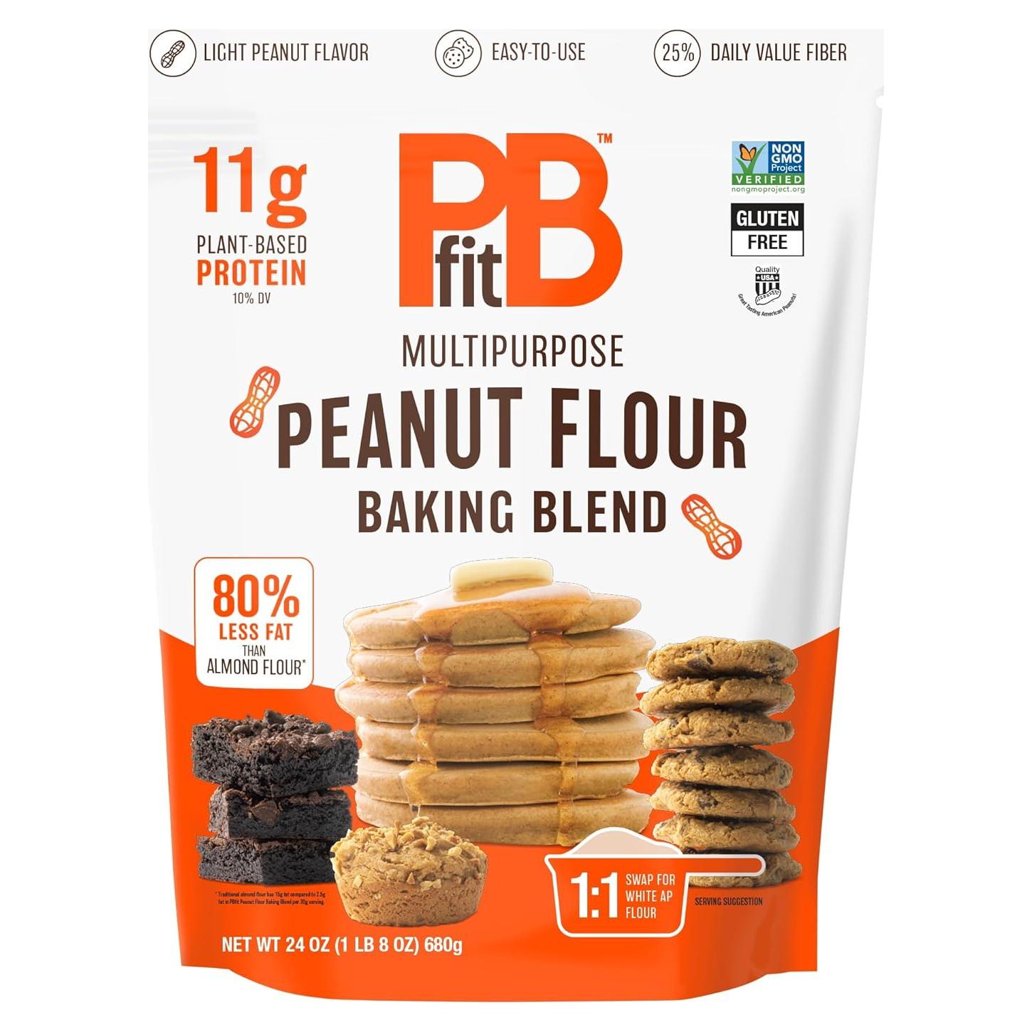 Harina de Cacahuate PBfit 680g - Sin Gluten, 11g Proteína