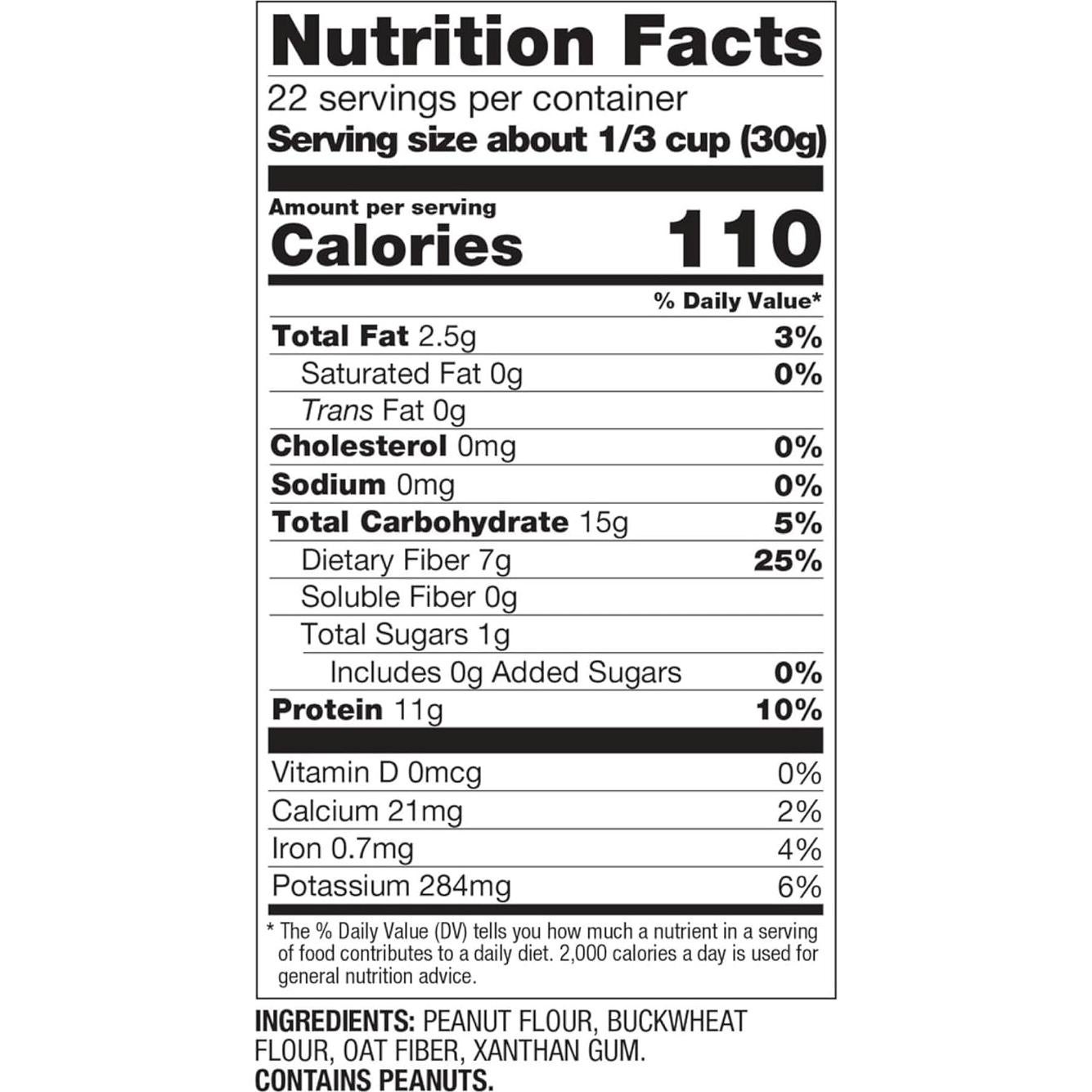 Harina de Cacahuate PBfit 680g - Sin Gluten, 11g Proteína