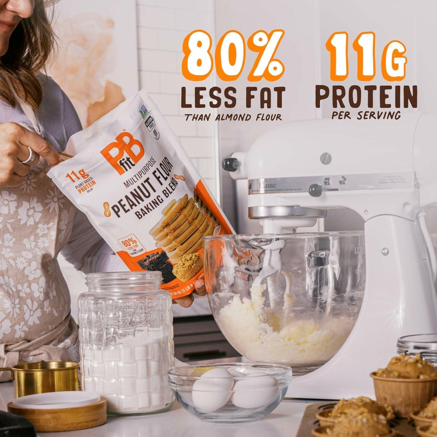 Harina de Cacahuate PBfit 680g - Sin Gluten, 11g Proteína