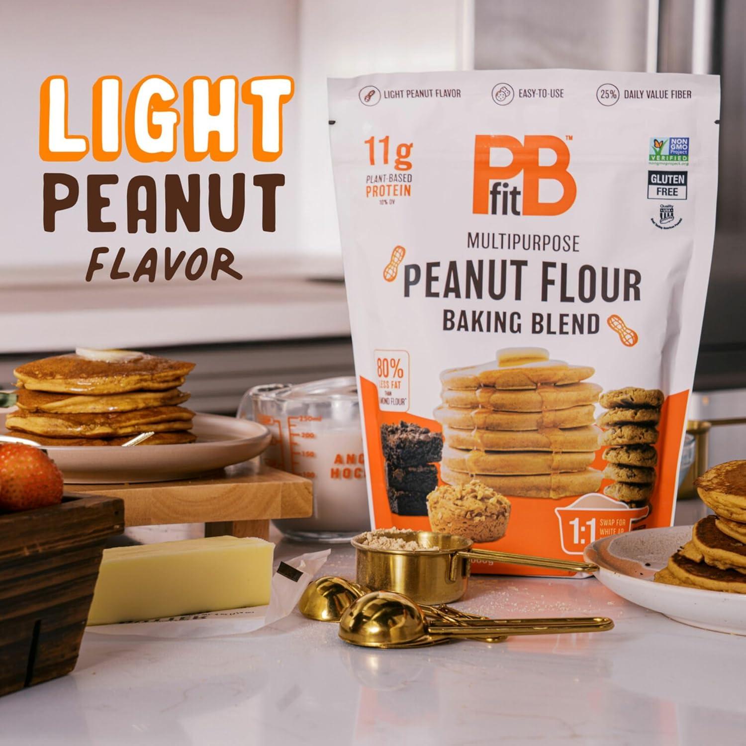 Harina de Cacahuate PBfit 680g - Sin Gluten, 11g Proteína