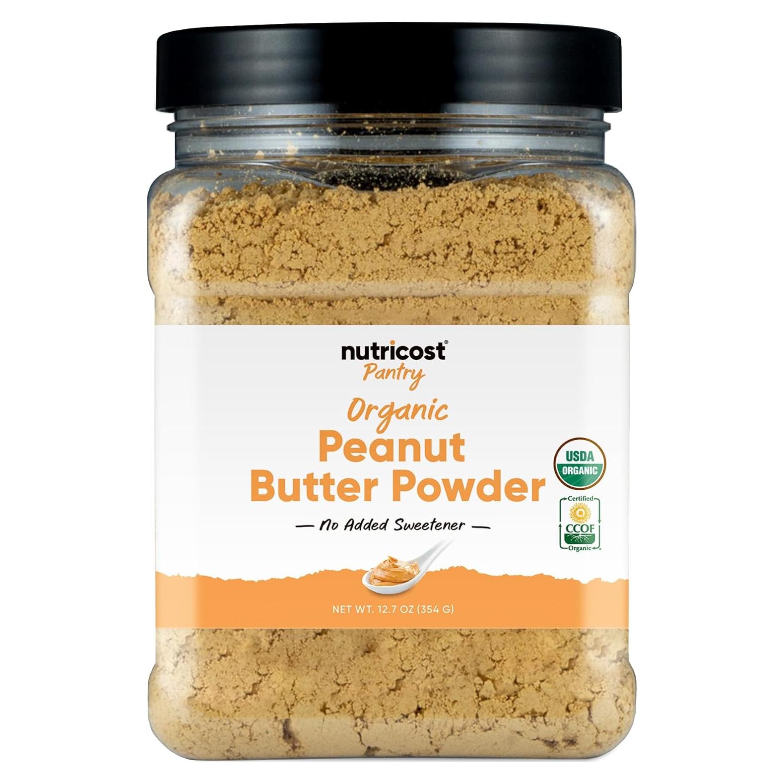 Harina de Mantequilla de Maní Orgánica Nutricost 360 g - 30 Porciones