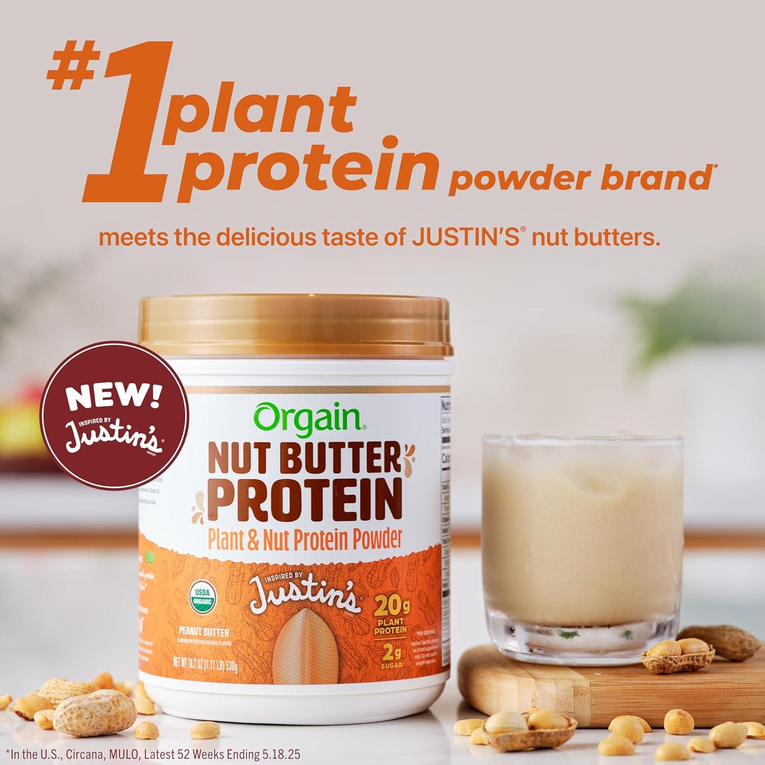 Polvo de Proteína Vegetal Orgánica Orgain Mantequilla de Maní 0.53 kg