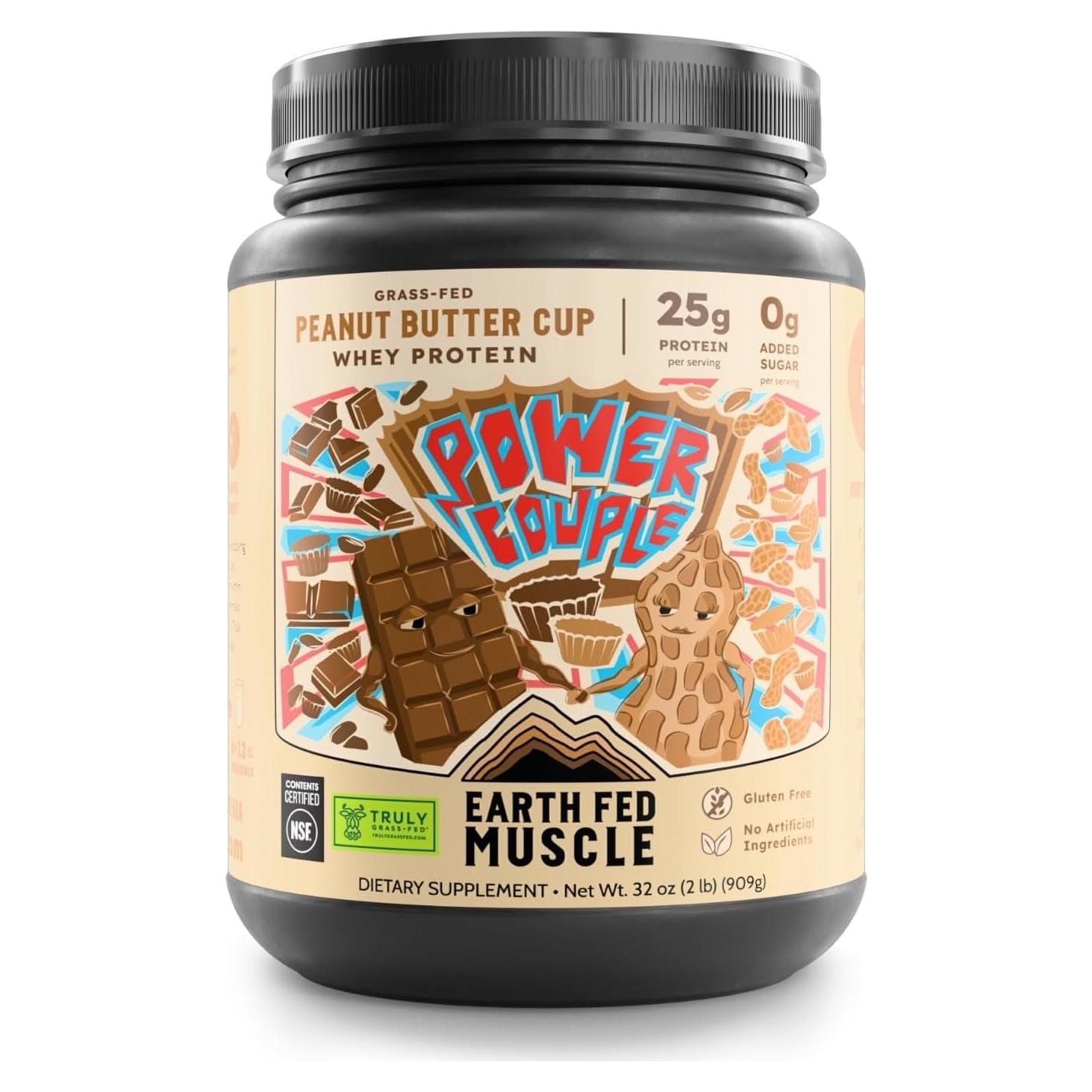 Proteína Aislada de Suero Earth Fed Muscle 0.91kg Chocolate y Maní