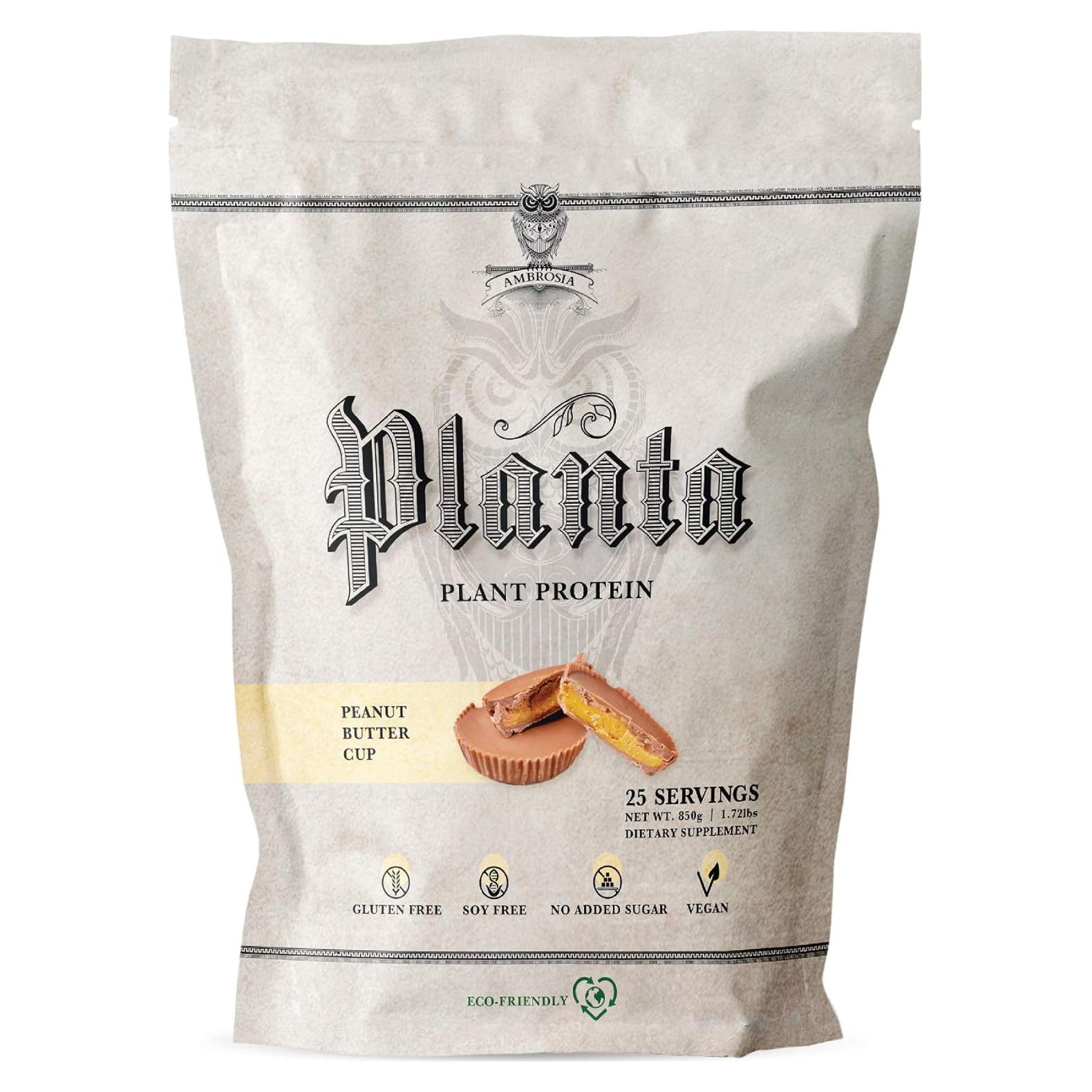 Proteína Vegetal Ambrosia Planta 0.79kg - Taza Mantequilla Maní