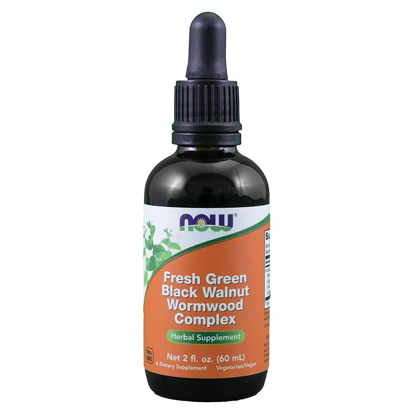 Suplemento Herbal NOW Foods Nuez Negra y Ajenjo 3x60ml