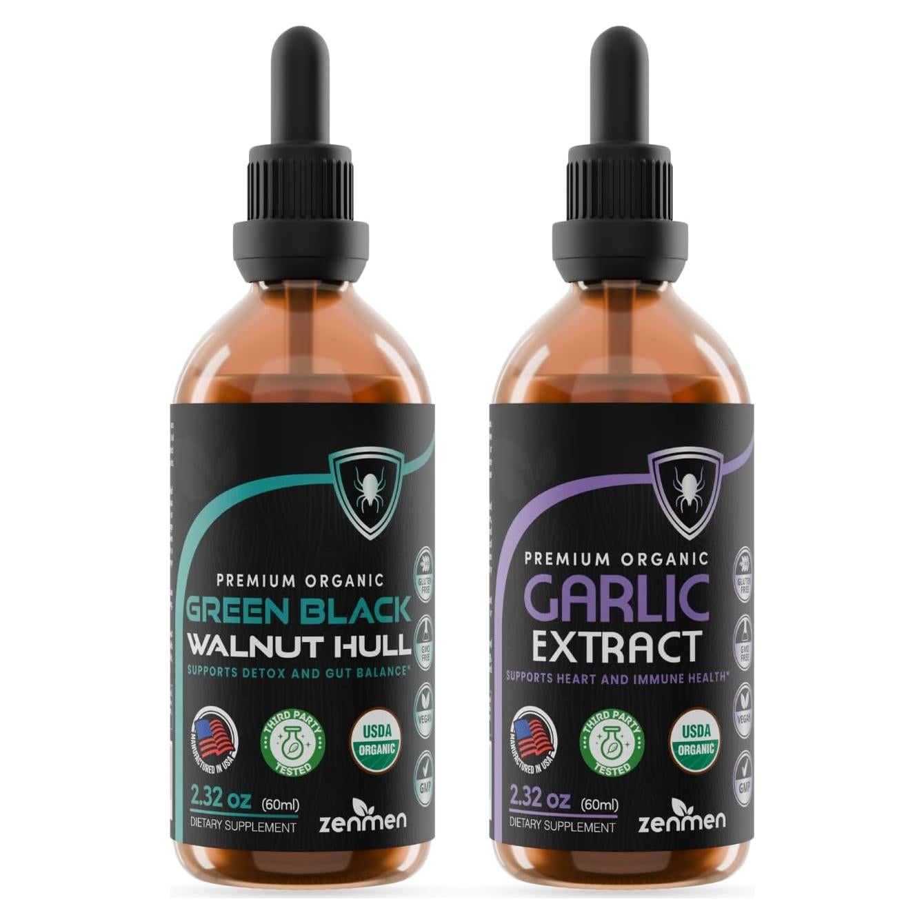 Extracto Orgánico de Nuez Negra Verde y Ajo Zenmen - 60ml