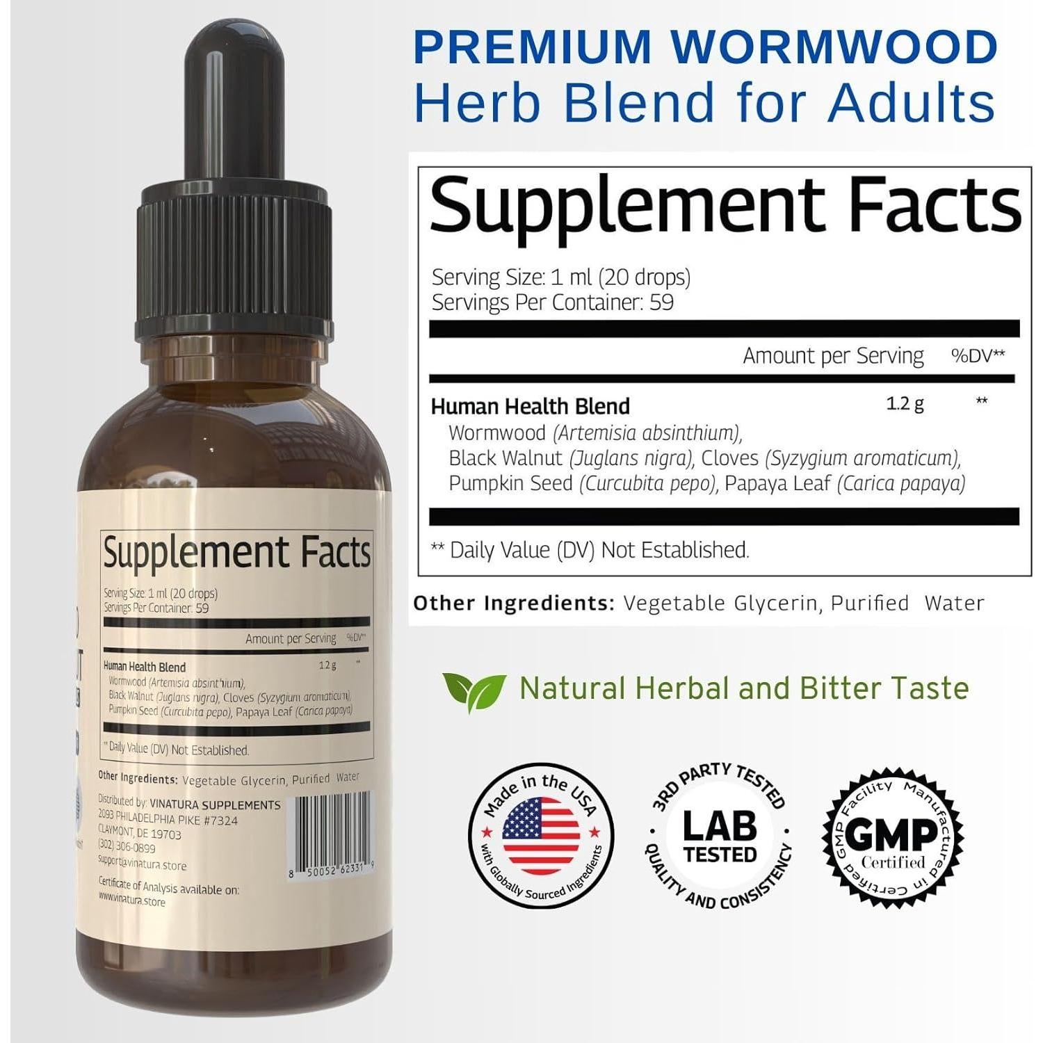 Suplemento Líquido Ajenjo Nogal Negro Vinatura 59 ml