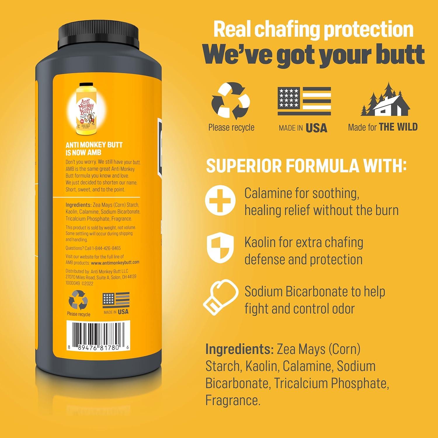 Polvo Corporal Anti Monkey Butt 226.8 g - Alivio Rozaduras y Sudor