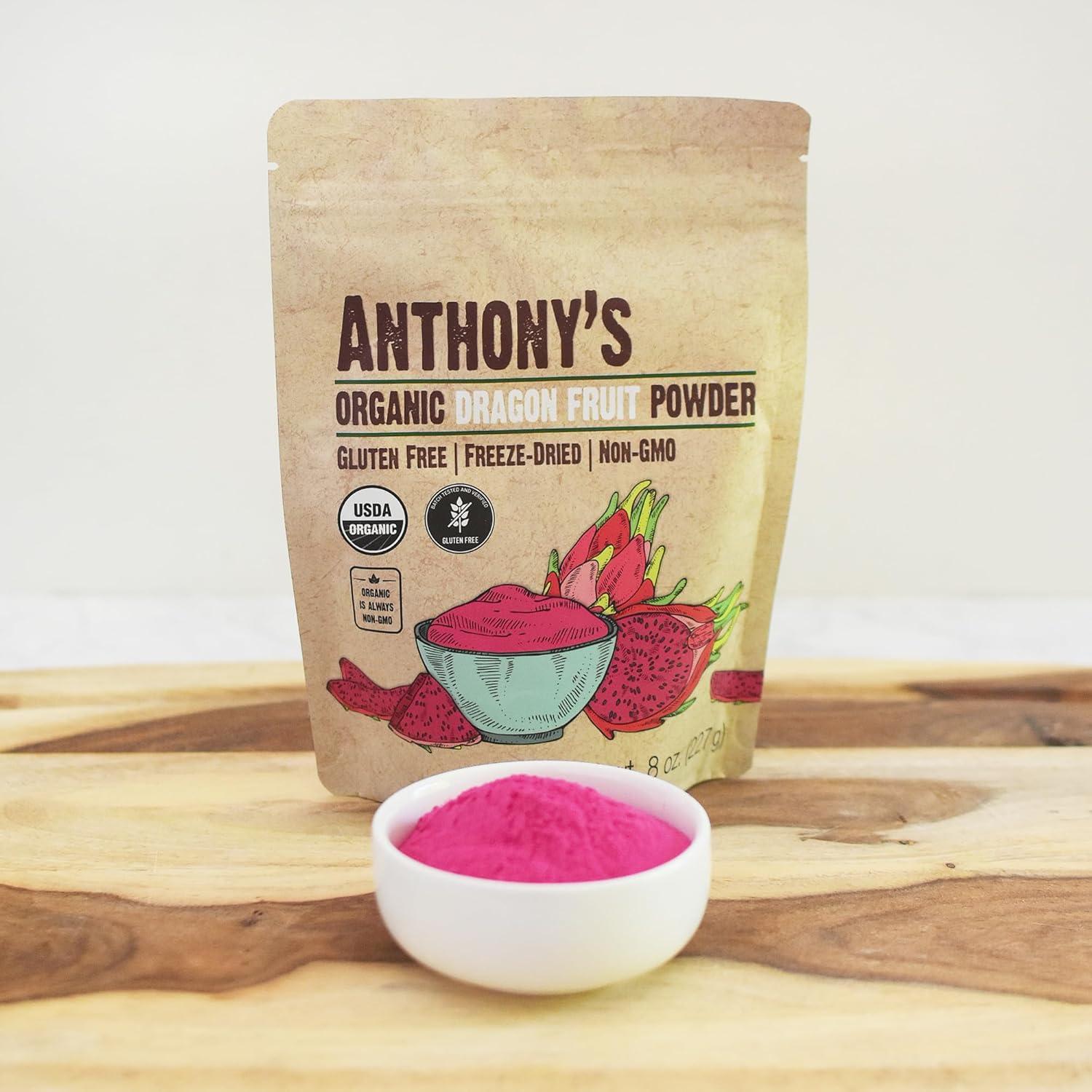 Polvo de Fruta del Dragón Orgánico Anthony's 227 g Liofilizado