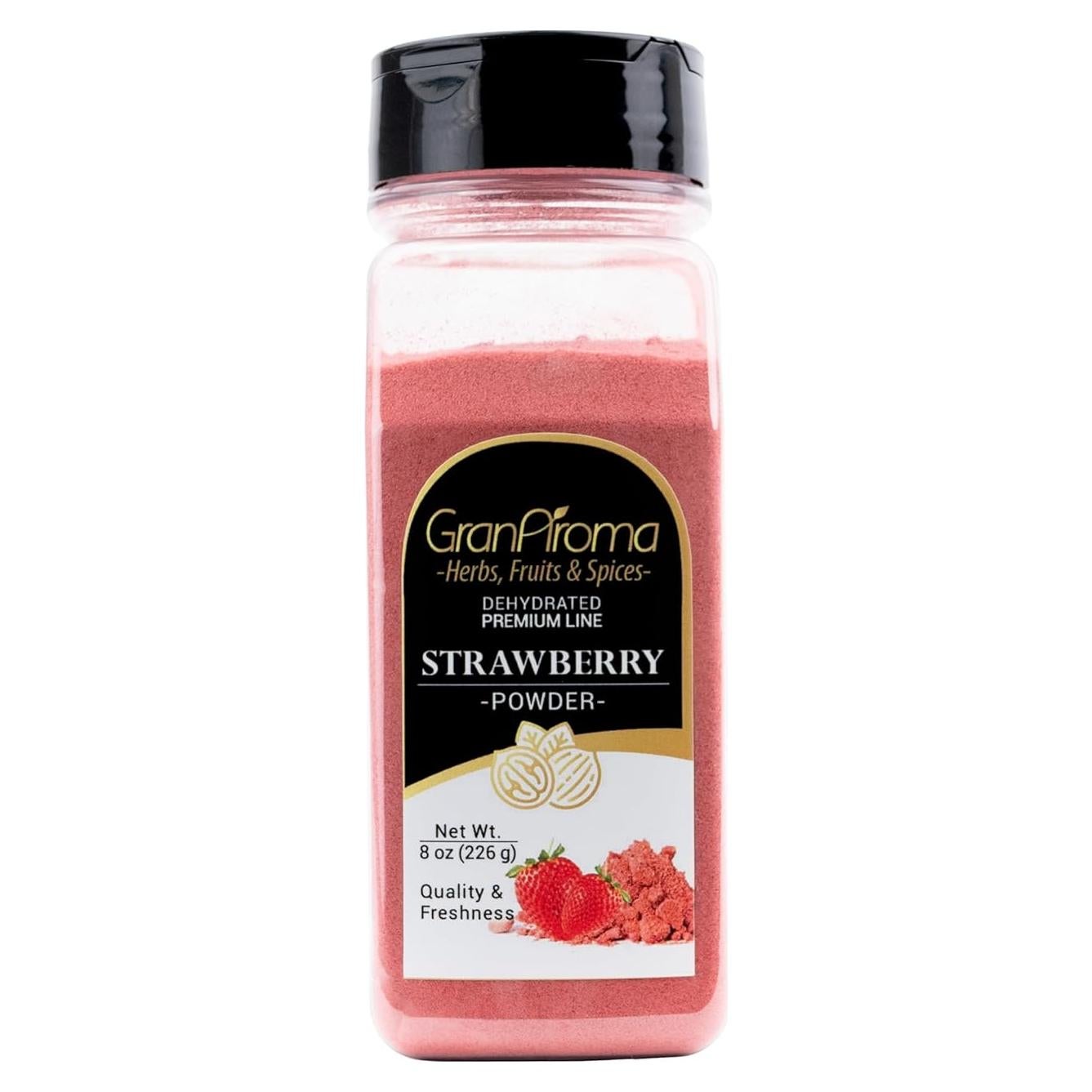 Polvo de Fruta de Fresa GranAroma 226.8g - Ideal para Batidos y Postres