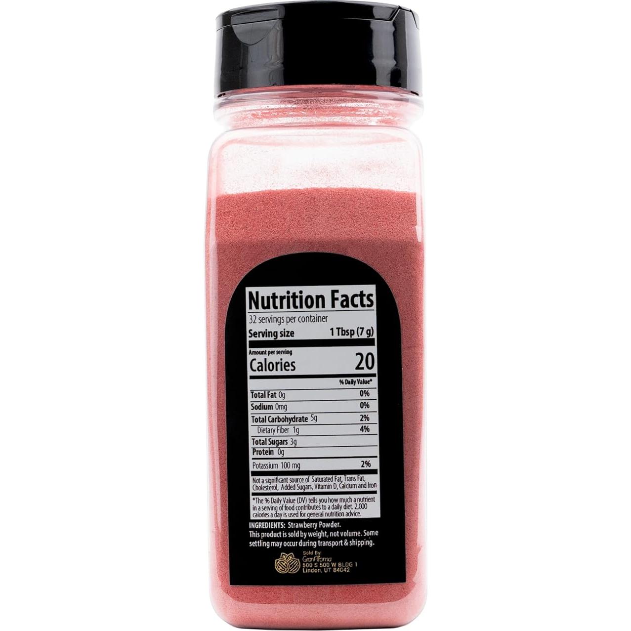 Polvo de Fruta de Fresa GranAroma 226.8g - Ideal para Batidos y Postres