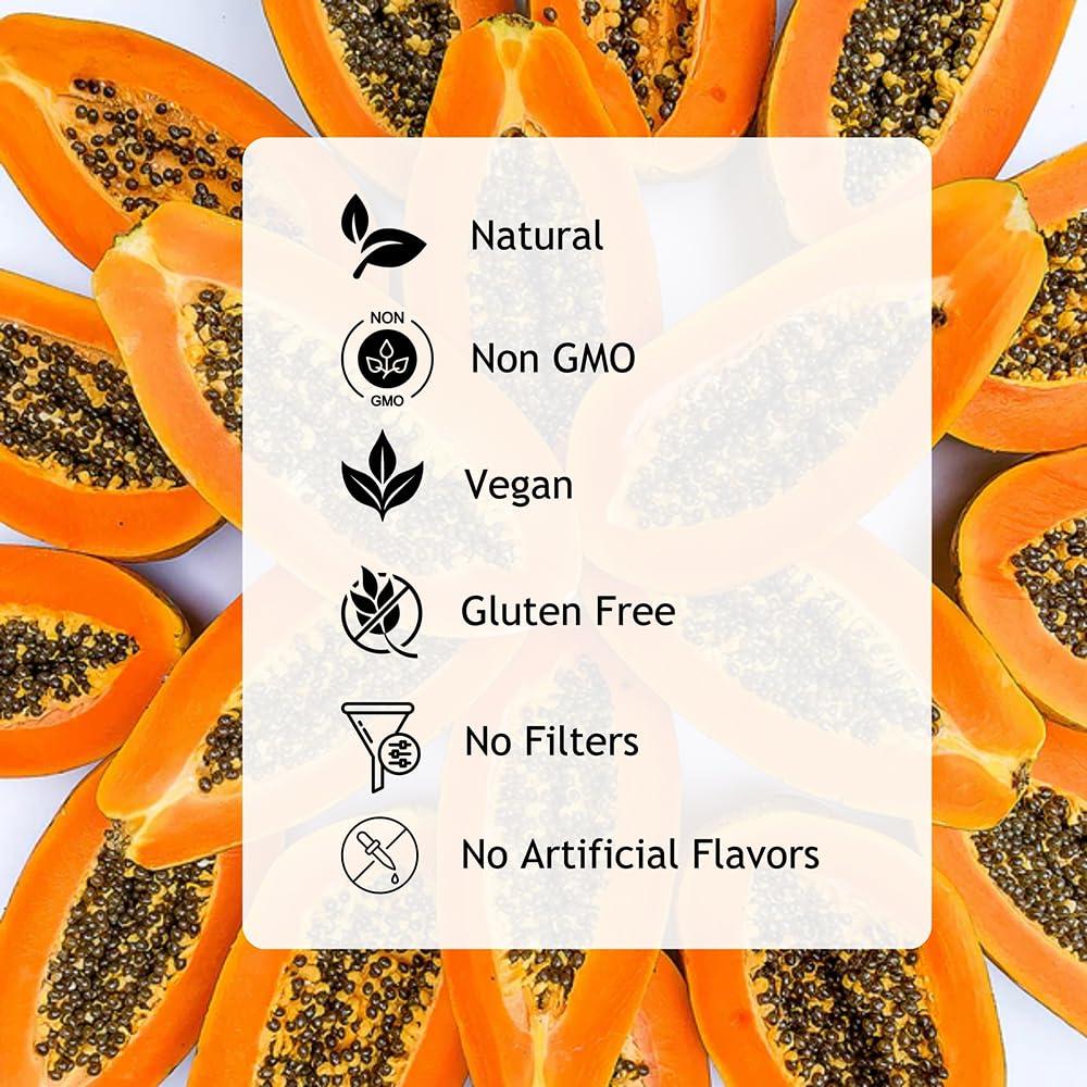 Polvo de Fruta de Papaya Hebhac Herbs 227g - 100% Natural, Vegano