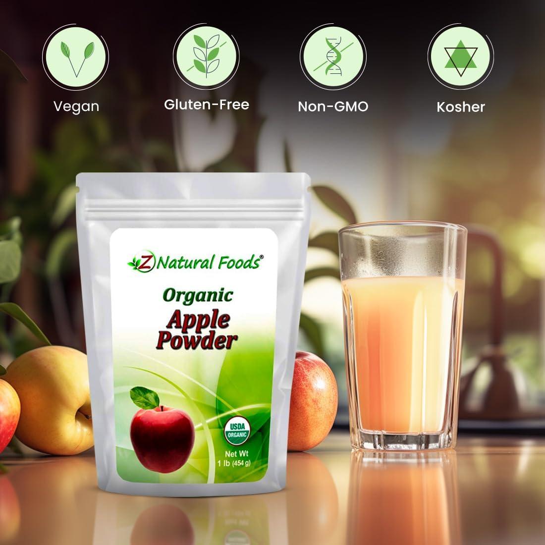 Polvo de Manzana Orgánico Z Natural Foods 450g - Superfood Saludable