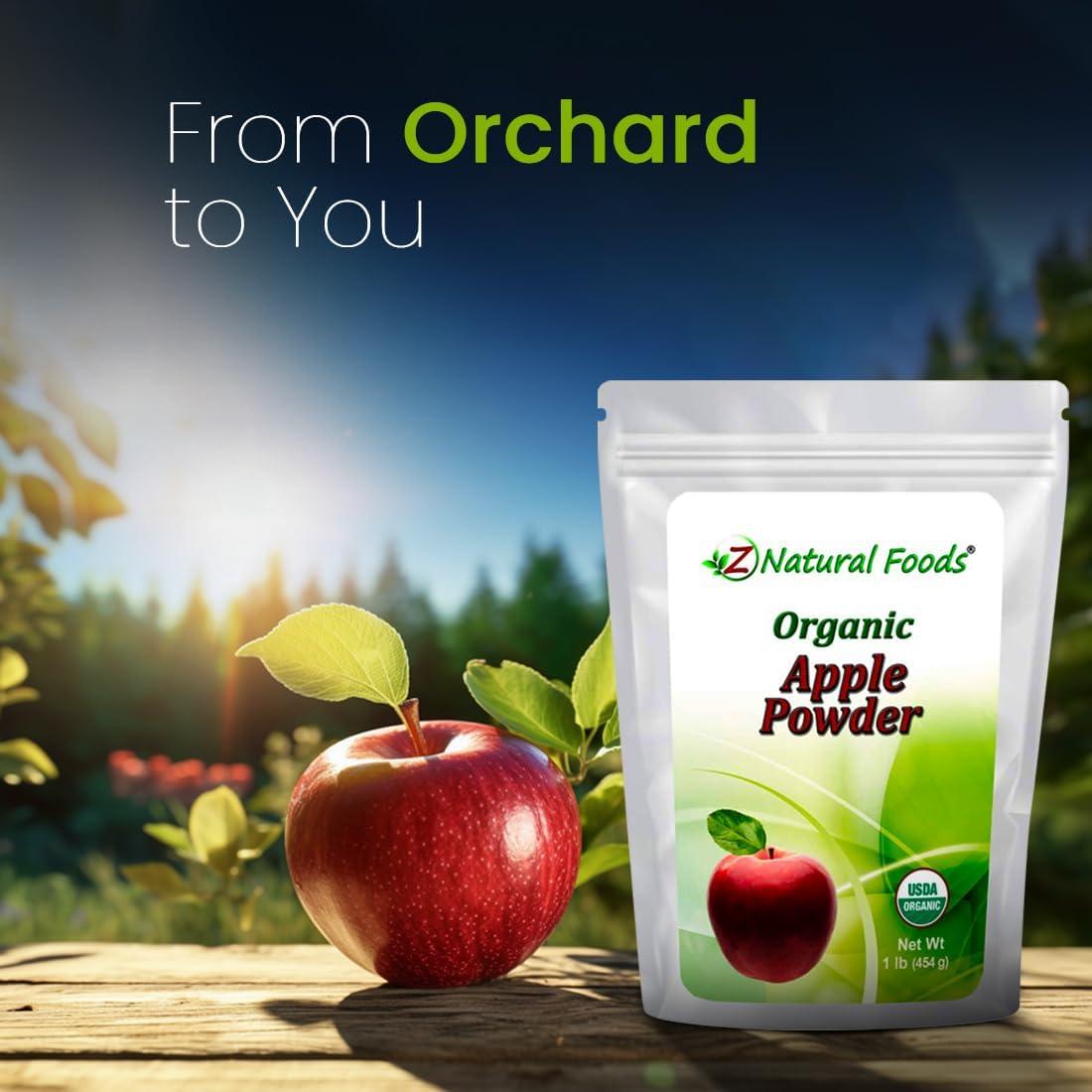 Polvo de Manzana Orgánico Z Natural Foods 450g - Superfood Saludable