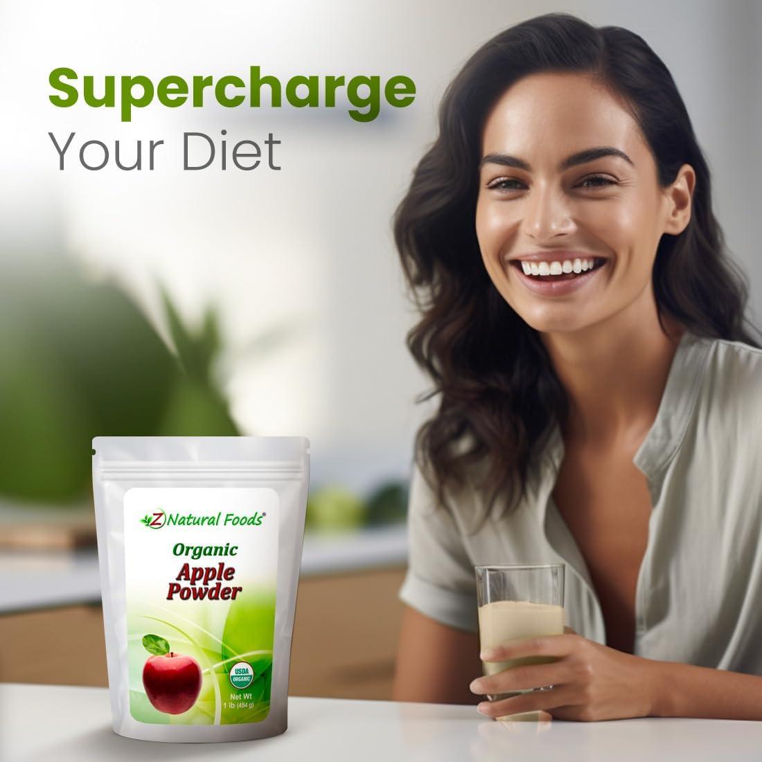 Polvo de Manzana Orgánico Z Natural Foods 450g - Superfood Saludable