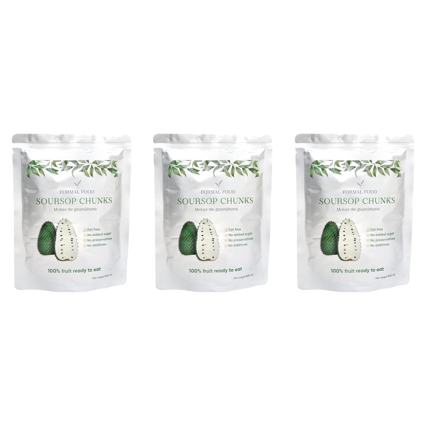 Snack de Guanábana 100% Natural Formal Food - 750 g (Paquete de 3)