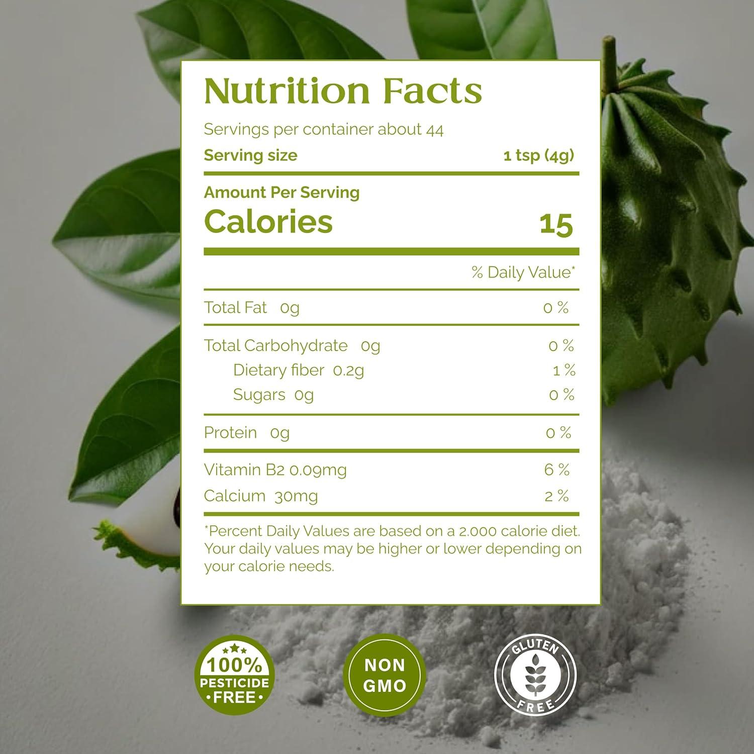 Polvo de Fruta de Guanábana Orgánico 120g - Organic Pharmacist