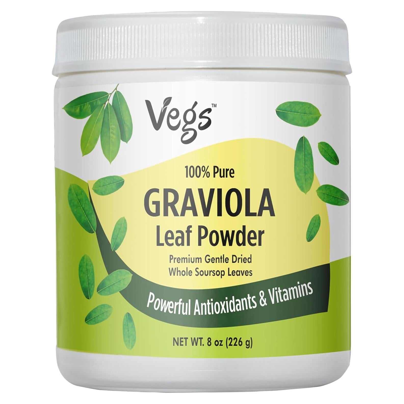 Polvo de Hoja de Graviola Orgánico Vegs Wellness 226.8 g