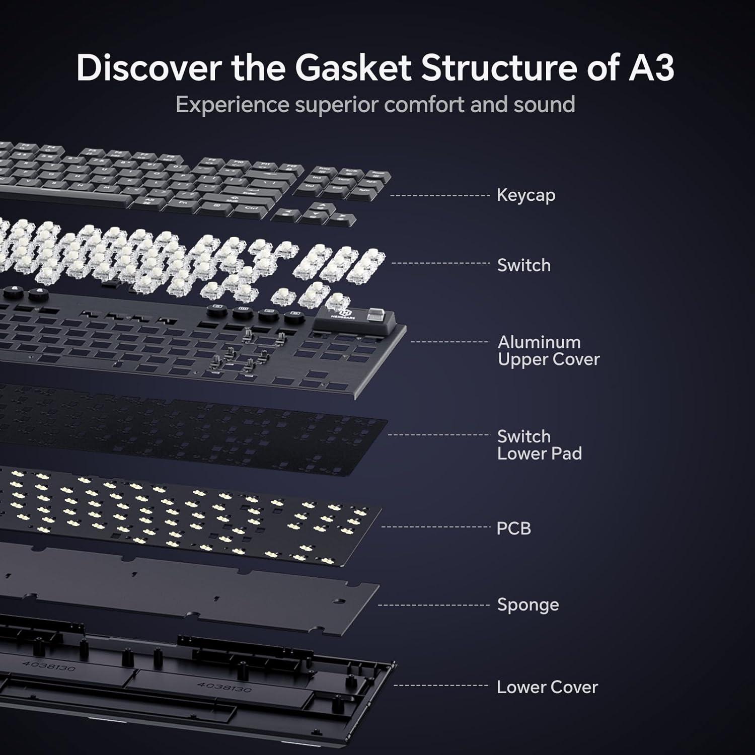 Teclado Mecánico Gaming Hexgears Immersion A3 TKL RGB