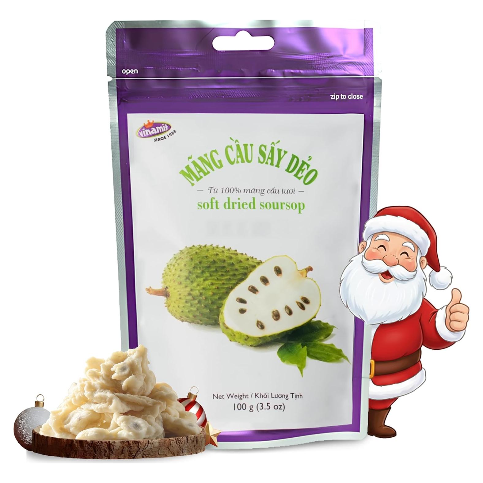 Vinamit Soursop Seco Suave 99g | Snack Tropical Vegano