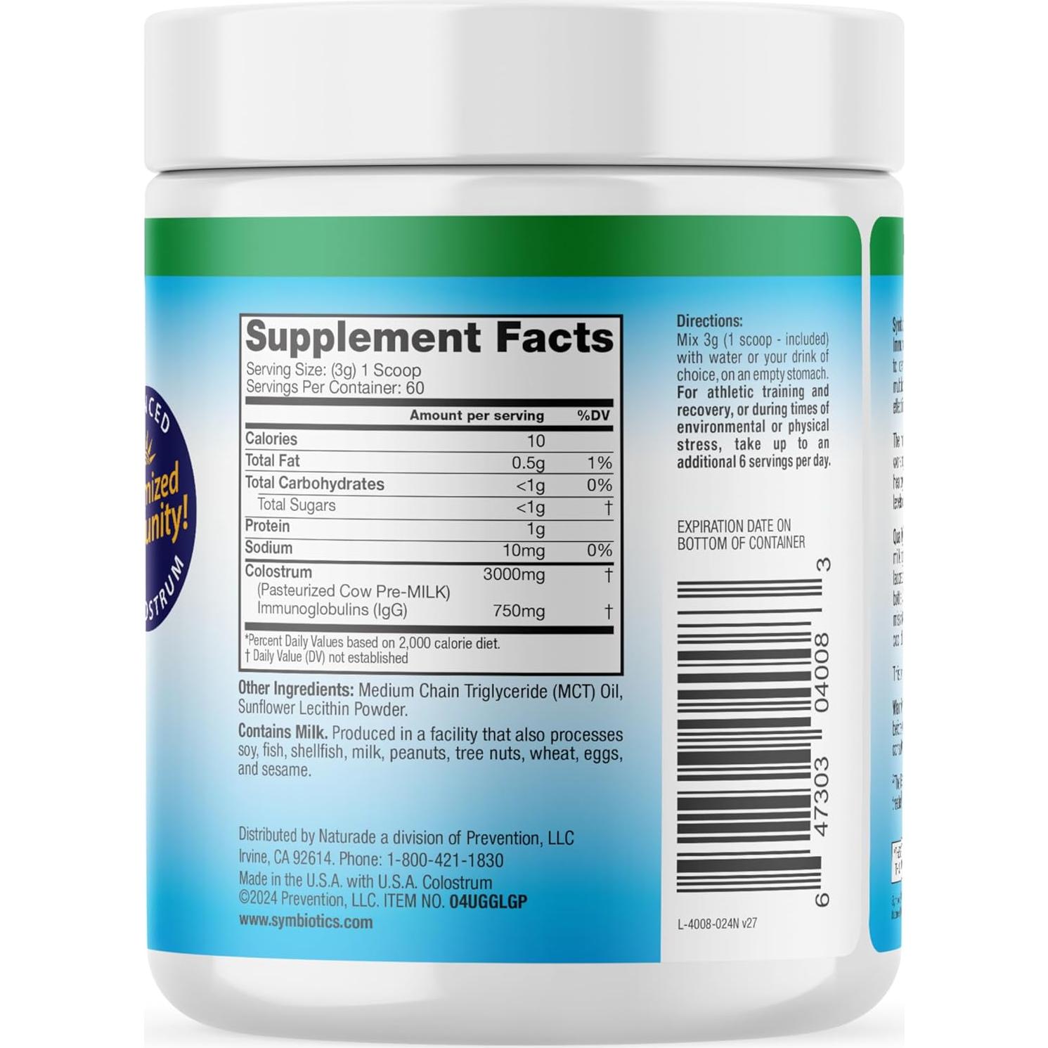 Suplemento en polvo Colostrum Plus Naturade 180 g - Apoyo Inmunológico