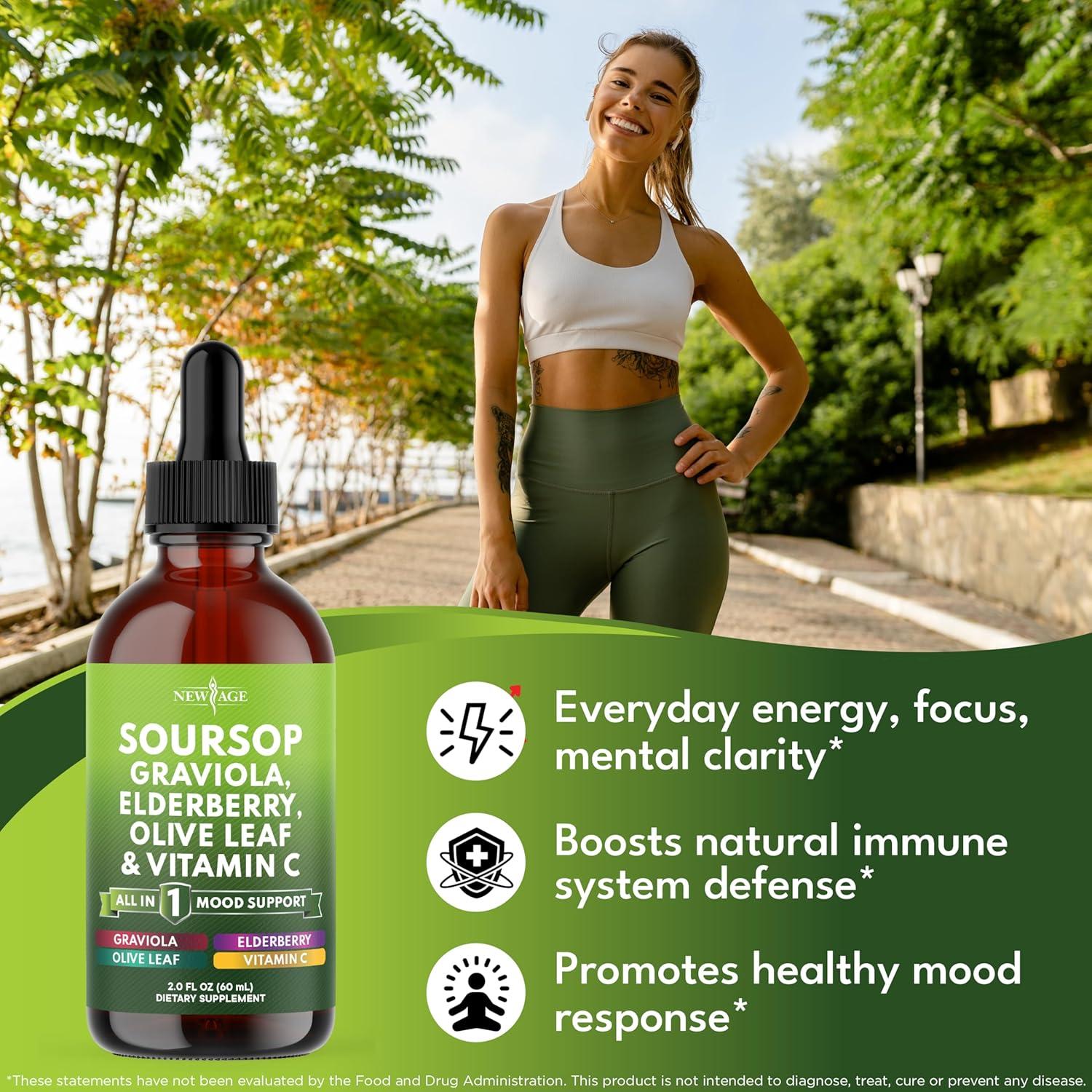 Gotas de Graviola Nueva Era 59 ml - Soporte Inmunológico Vegano