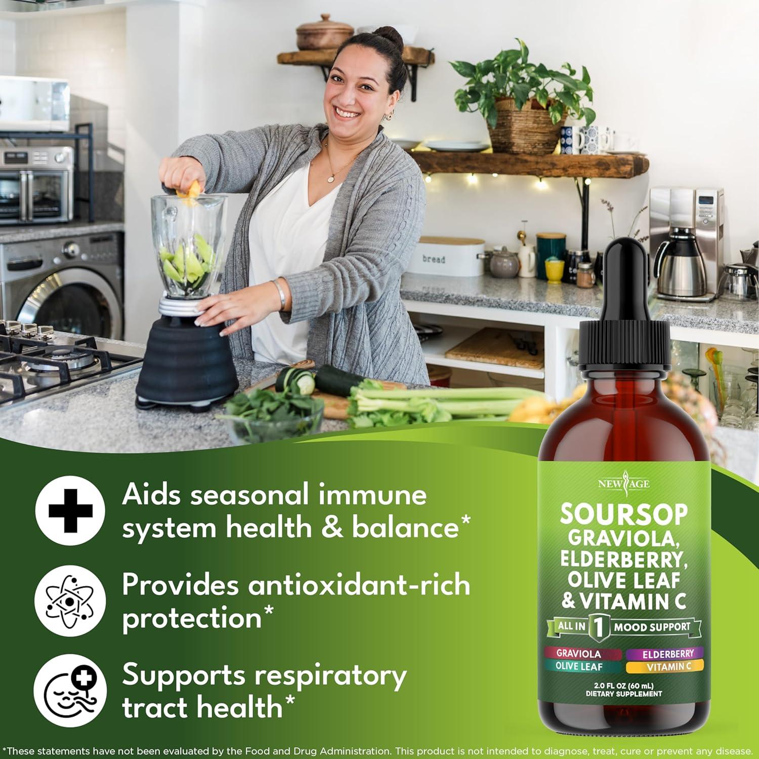 Gotas de Graviola Nueva Era 59 ml - Soporte Inmunológico Vegano