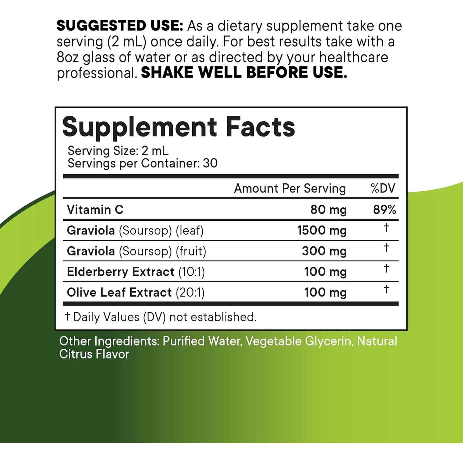 Gotas de Graviola Nueva Era 59 ml - Soporte Inmunológico Vegano