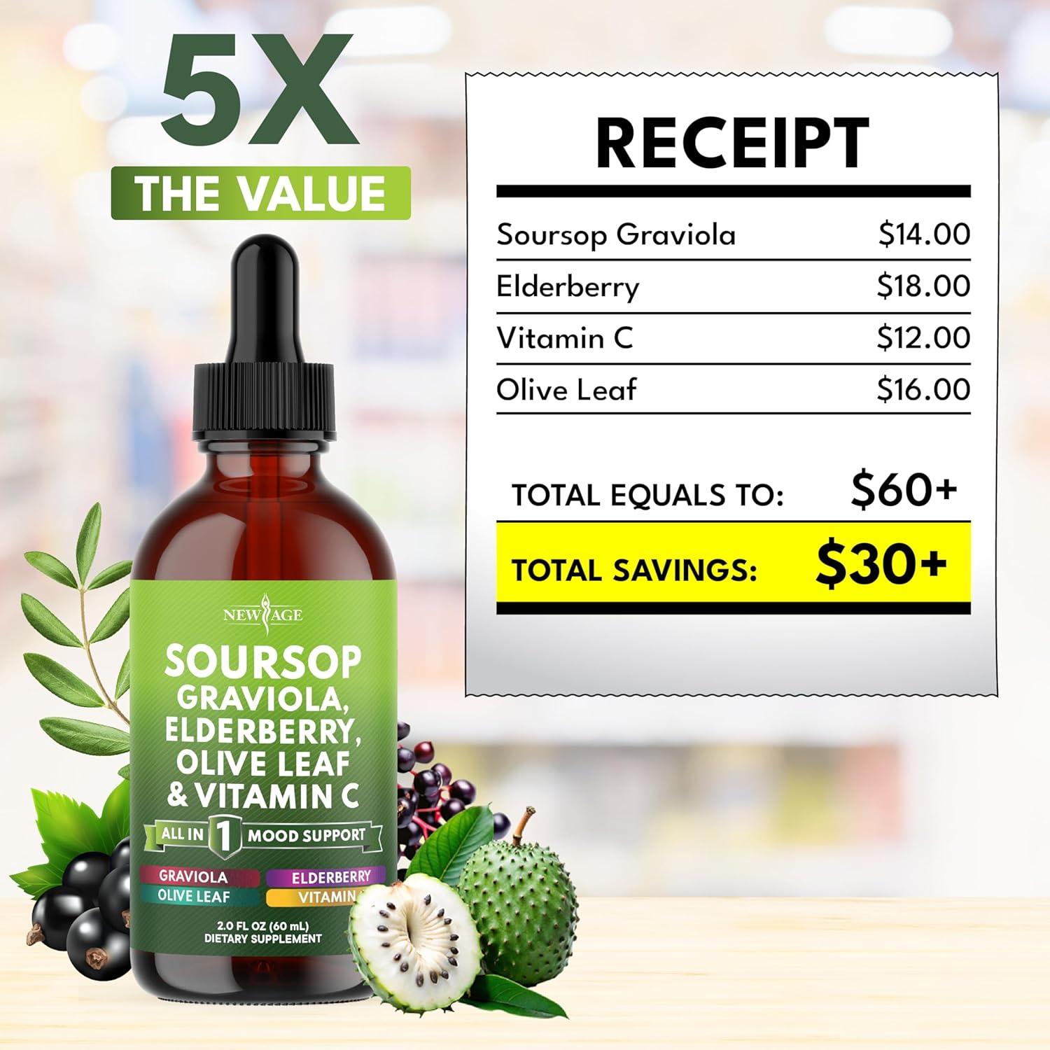 Gotas de Graviola Nueva Era 59 ml - Soporte Inmunológico Vegano