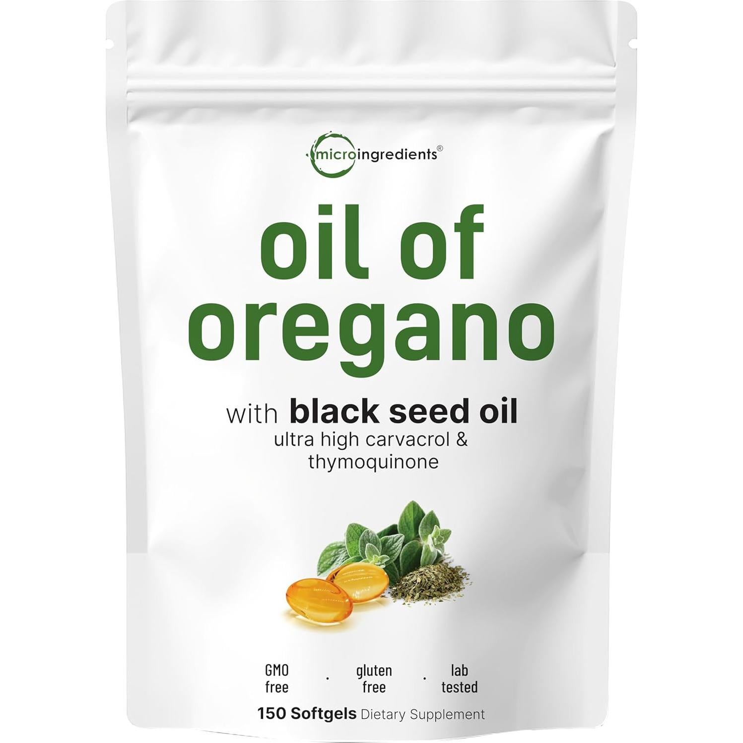 Suplemento Aceite de Orégano y Ashwagandha Micro Ingredients 300mg
