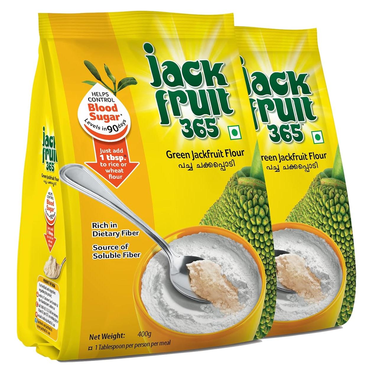 Harina de Jackfruit Verde 800g - Jackfruit365 - 4 Paquetes de 200g