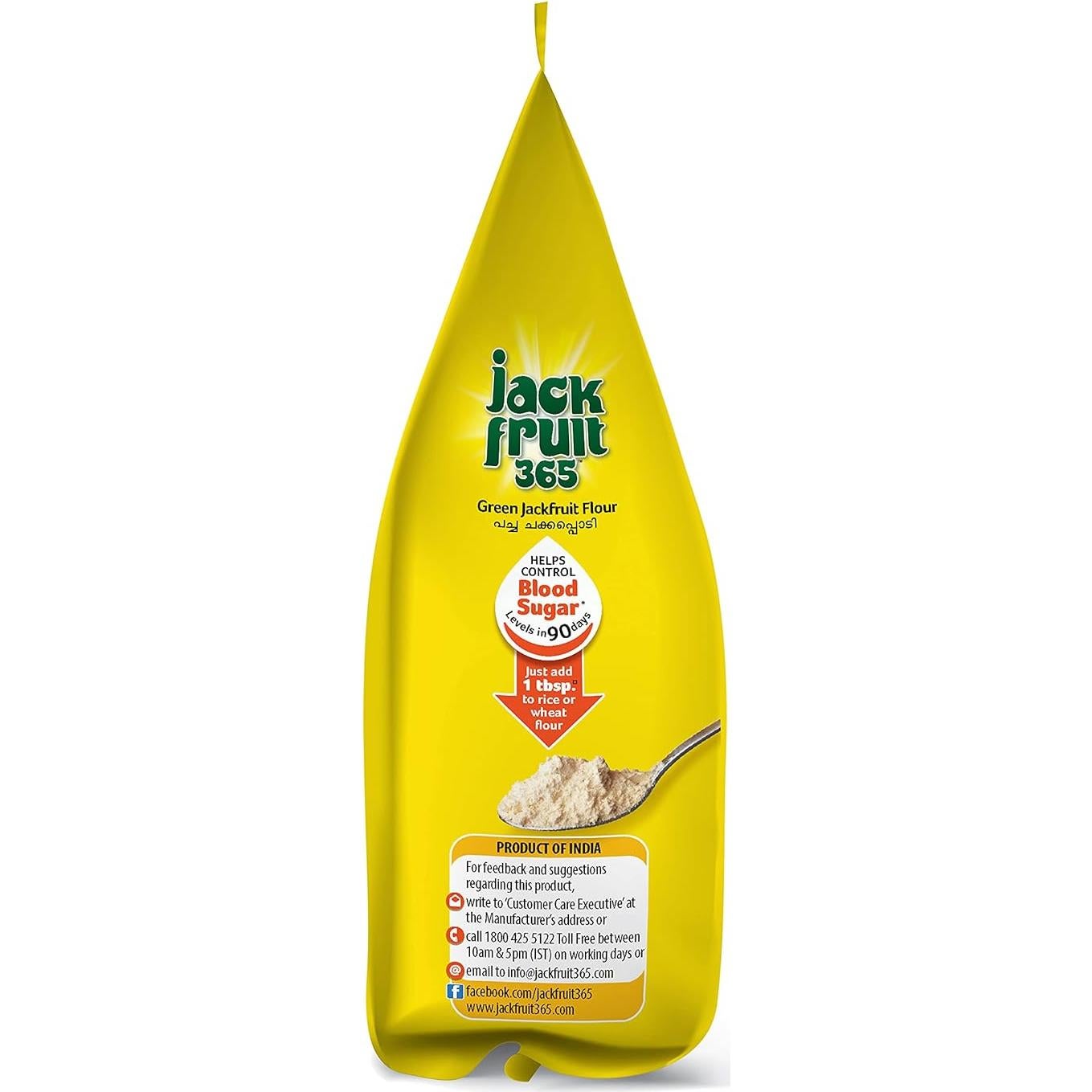 Harina de Jackfruit Verde 800g - Jackfruit365 - 4 Paquetes de 200g