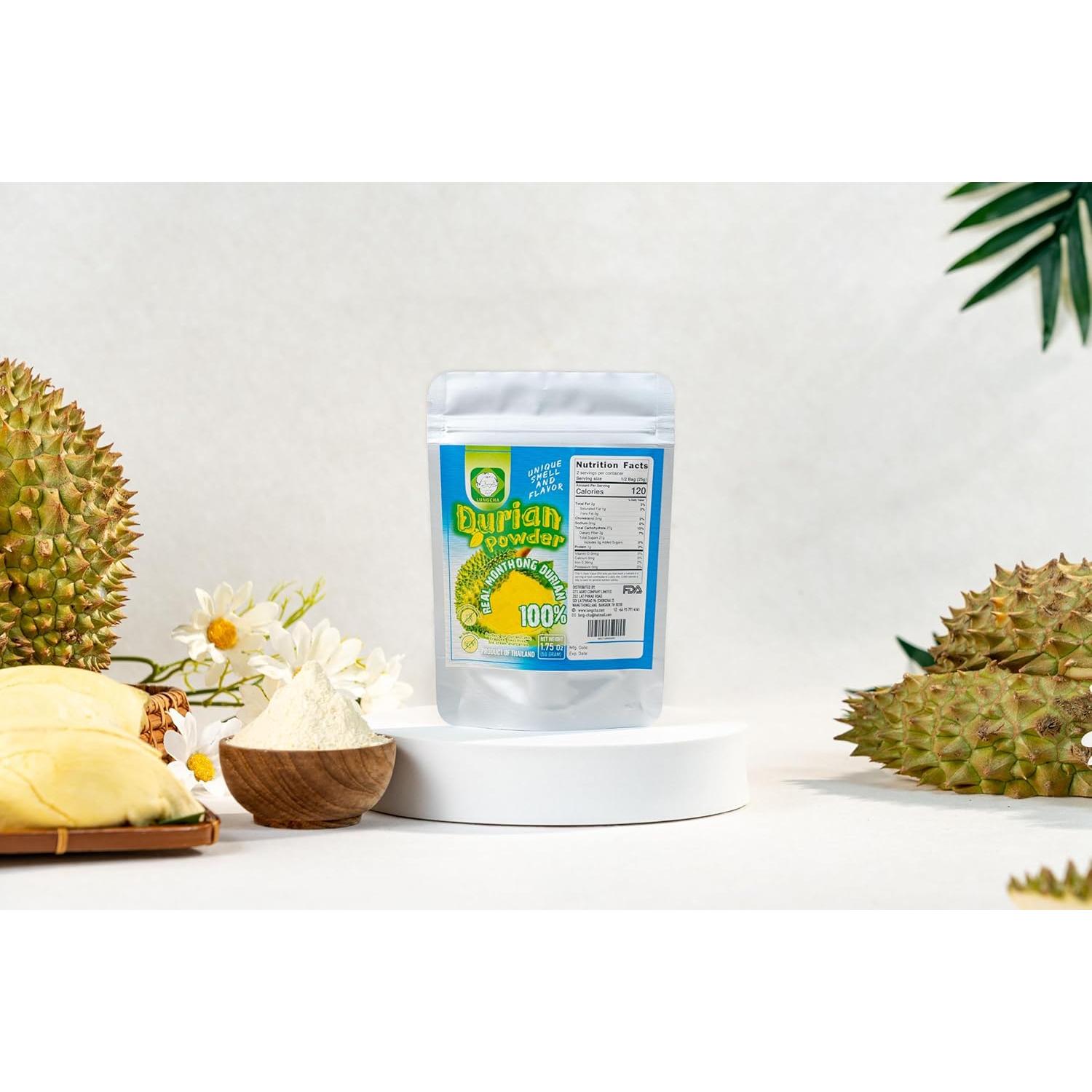 Polvo de Durian Liofilizado 100% Puro Lungcha 49.6 g