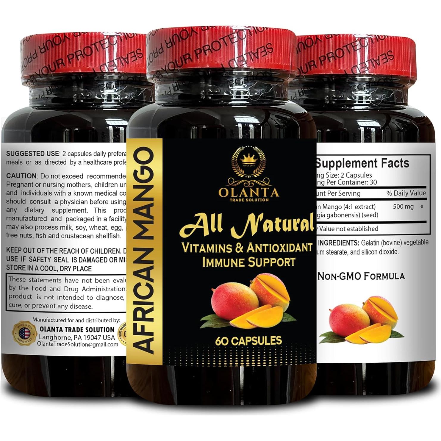 Suplemento de Extracto de Mango Africano Vitalabs 60 Cápsulas