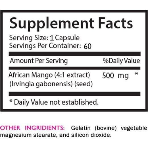 Suplemento de Mango Africano SWAN LIFE 85g - Extracto Natural